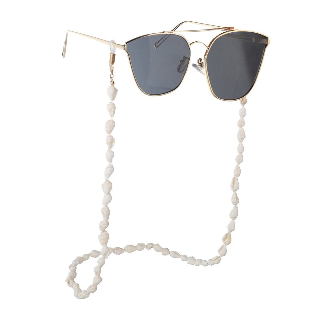 Dee Tian Kette, Frauen Sonnenbrille Brillenschnur Muschelschale Brille Kette, Brillenkette
