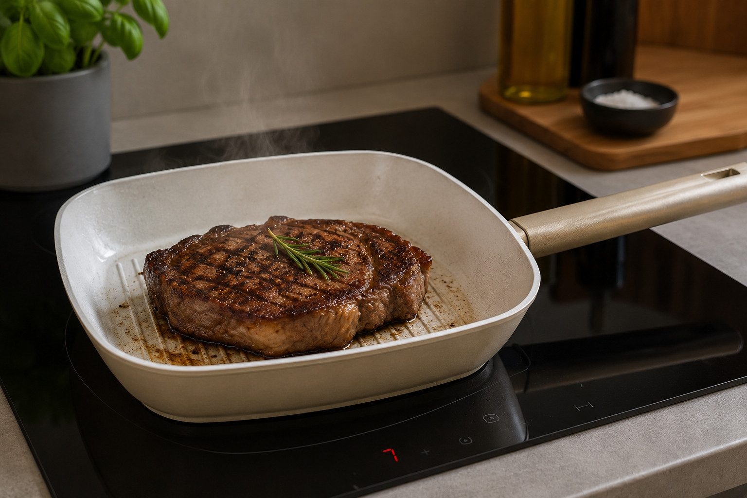 Swiss-Haus Grillpfanne Pfanne Grillpfanne 28x28cm Antihaftbeschichtung Induktion Swiss Haus, Material: Aluminium, Kunstsoff