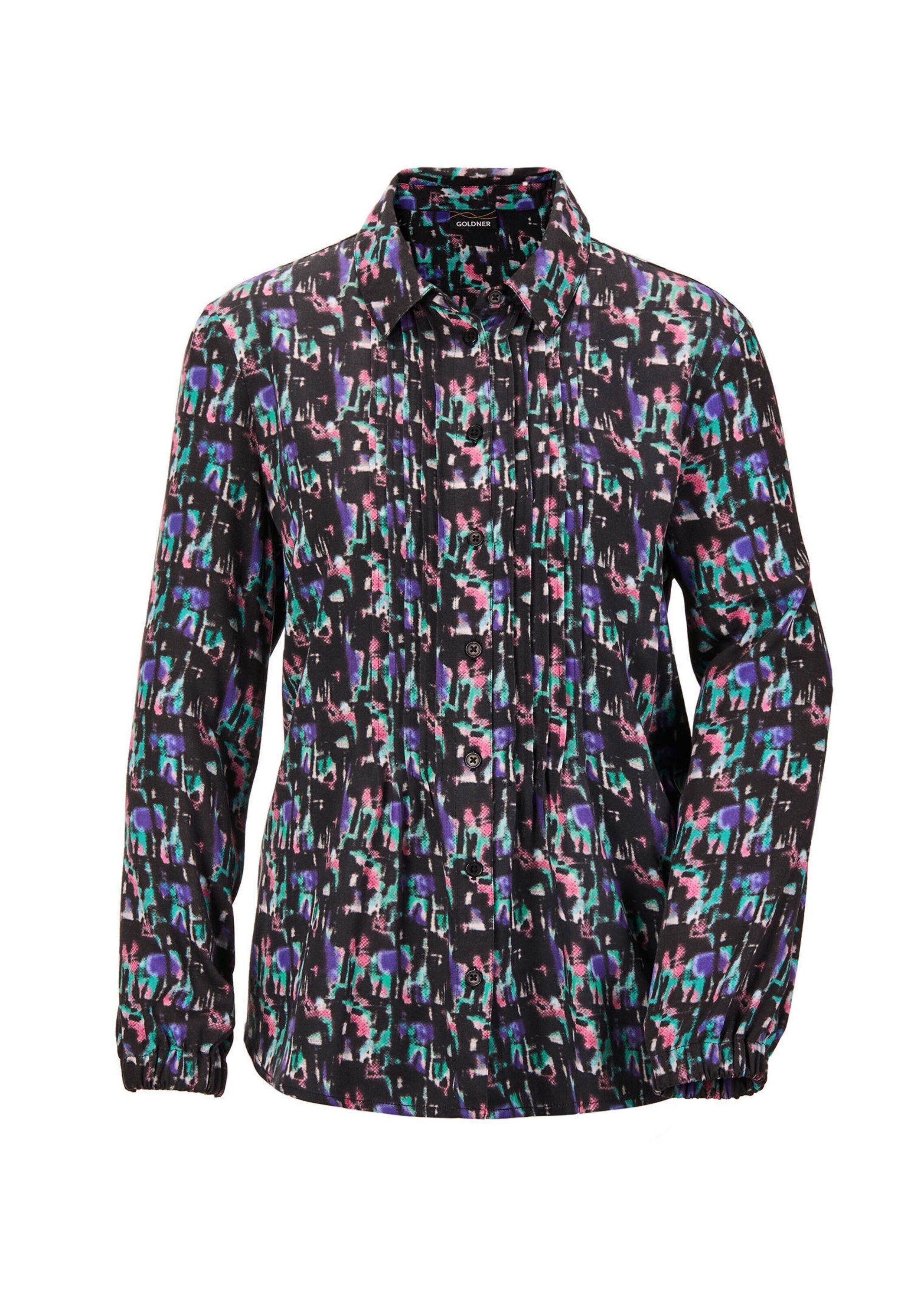 GOLDNER Hemdbluse Druckbluse