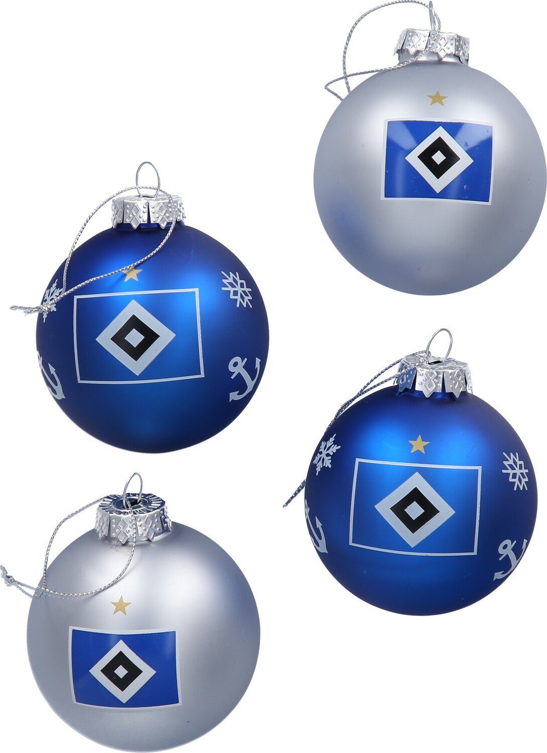 HSV Weihnachtsbaumkugel HSV Weihnachtskugeln 4er Set, 7cm (4 St)