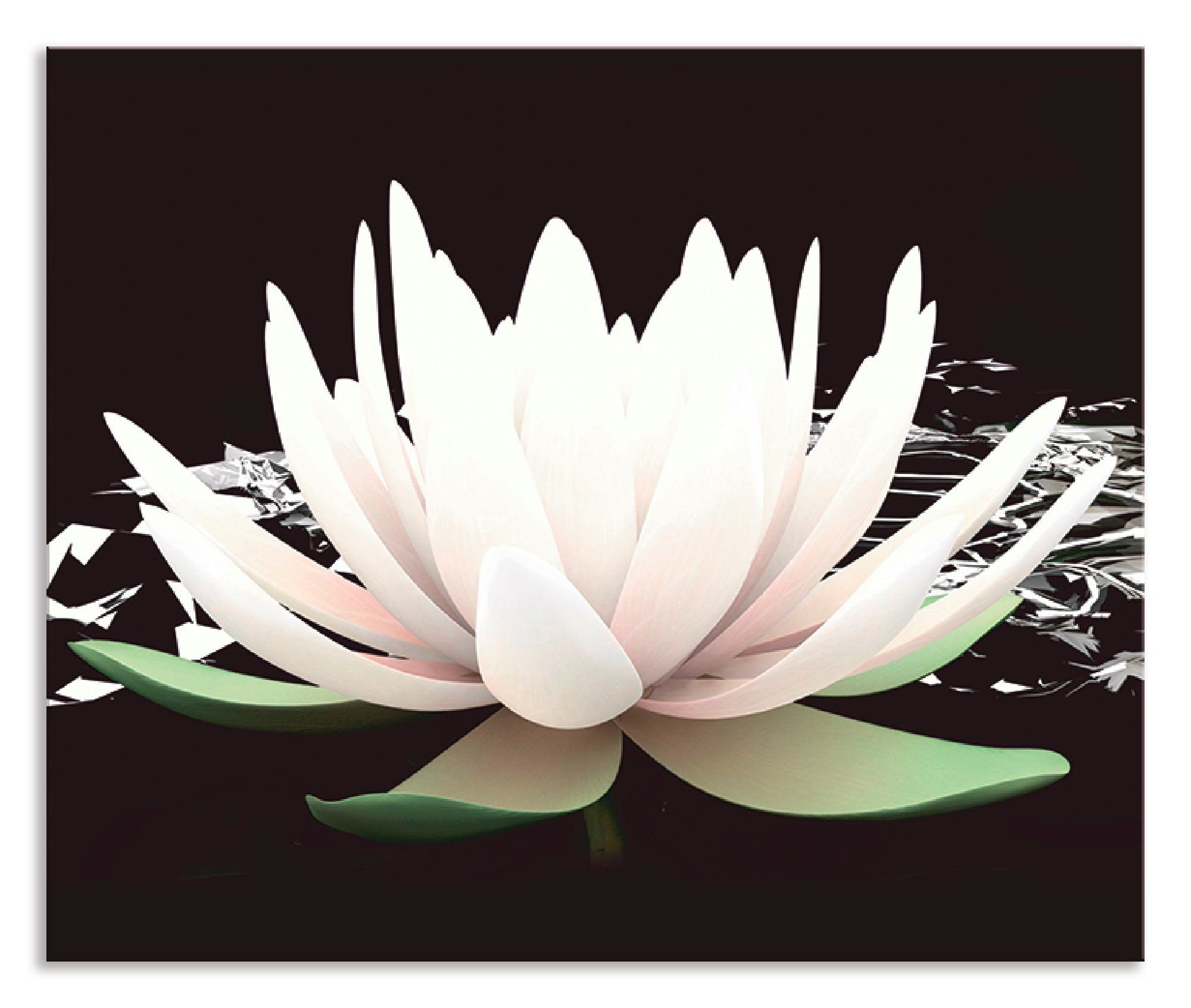 Artland Küchenrückwand Zwei Lotusblumen auf dem Wasser, (1-tlg), Alu Spritzschutz mit Klebeband, einfache Montage