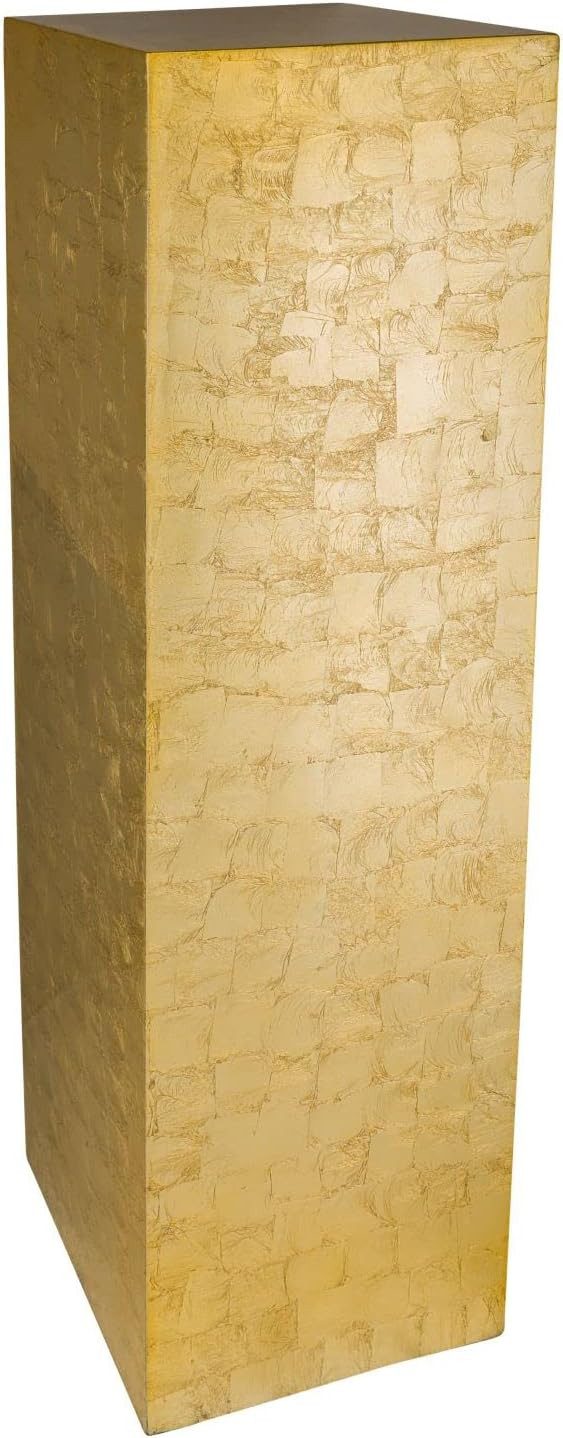 VIVANNO Blumenständer Fiberglas PODEST Säule - Gold Blattoptik Hochglanz (1 günstig online kaufen