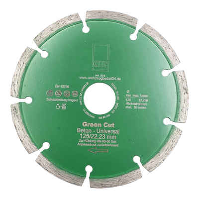 Fritz Krug Trennscheiben Diamantscheibe Green Cut Beton Universal 125 mm für Beton Granit