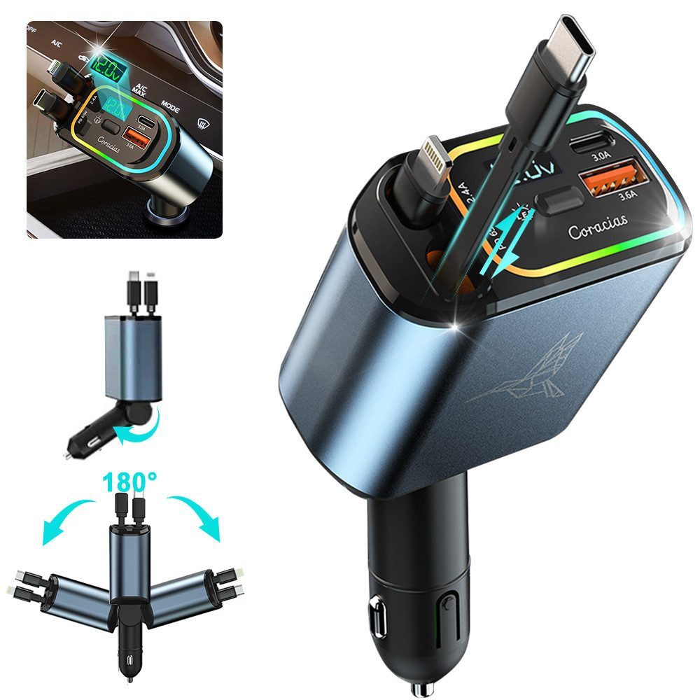 Zigarettenanzünder USB C Auto Ladegerät USB-Ladegerät