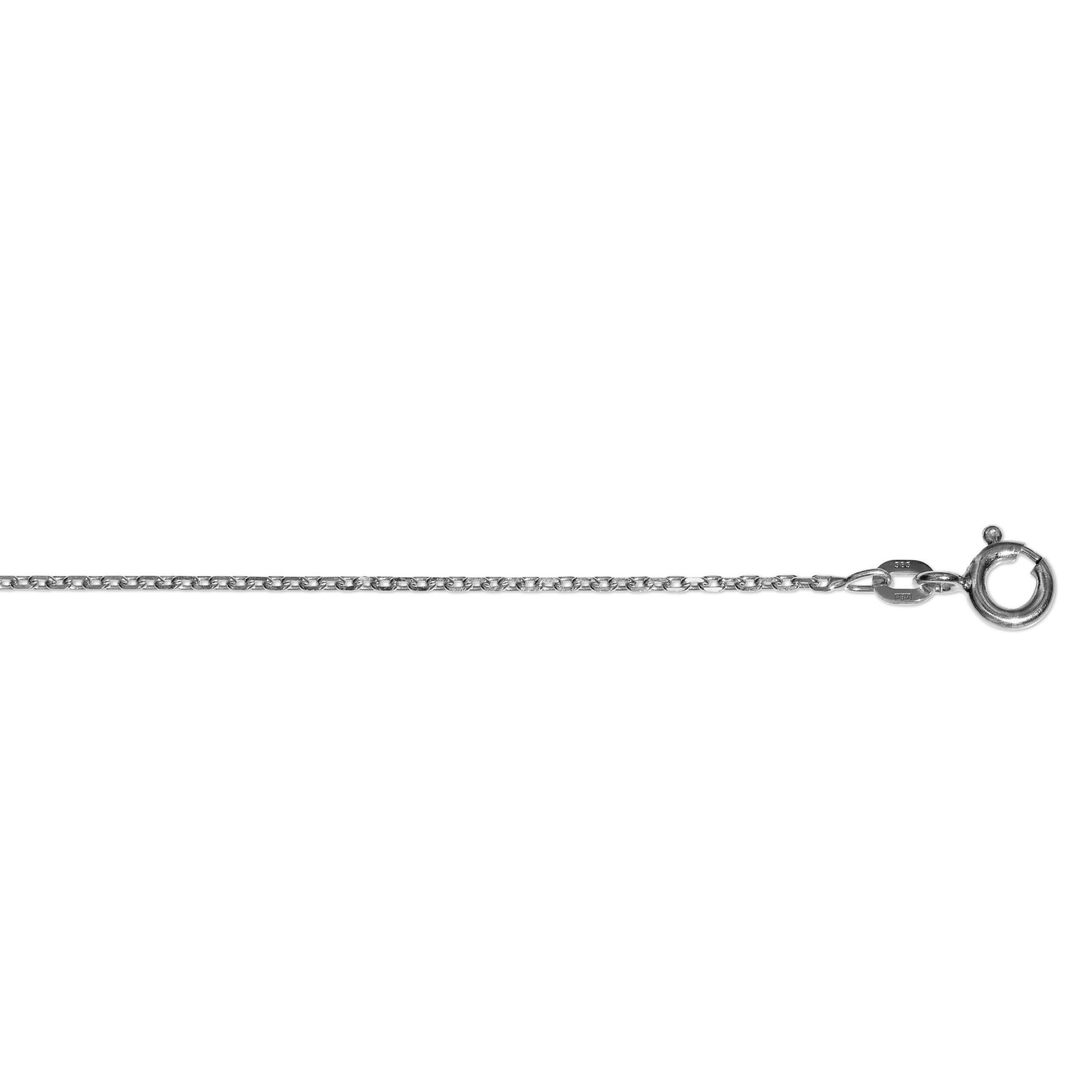 Goldkette Halskette Rundankerkette aus 333 Weißgold Ø 1,3 mm