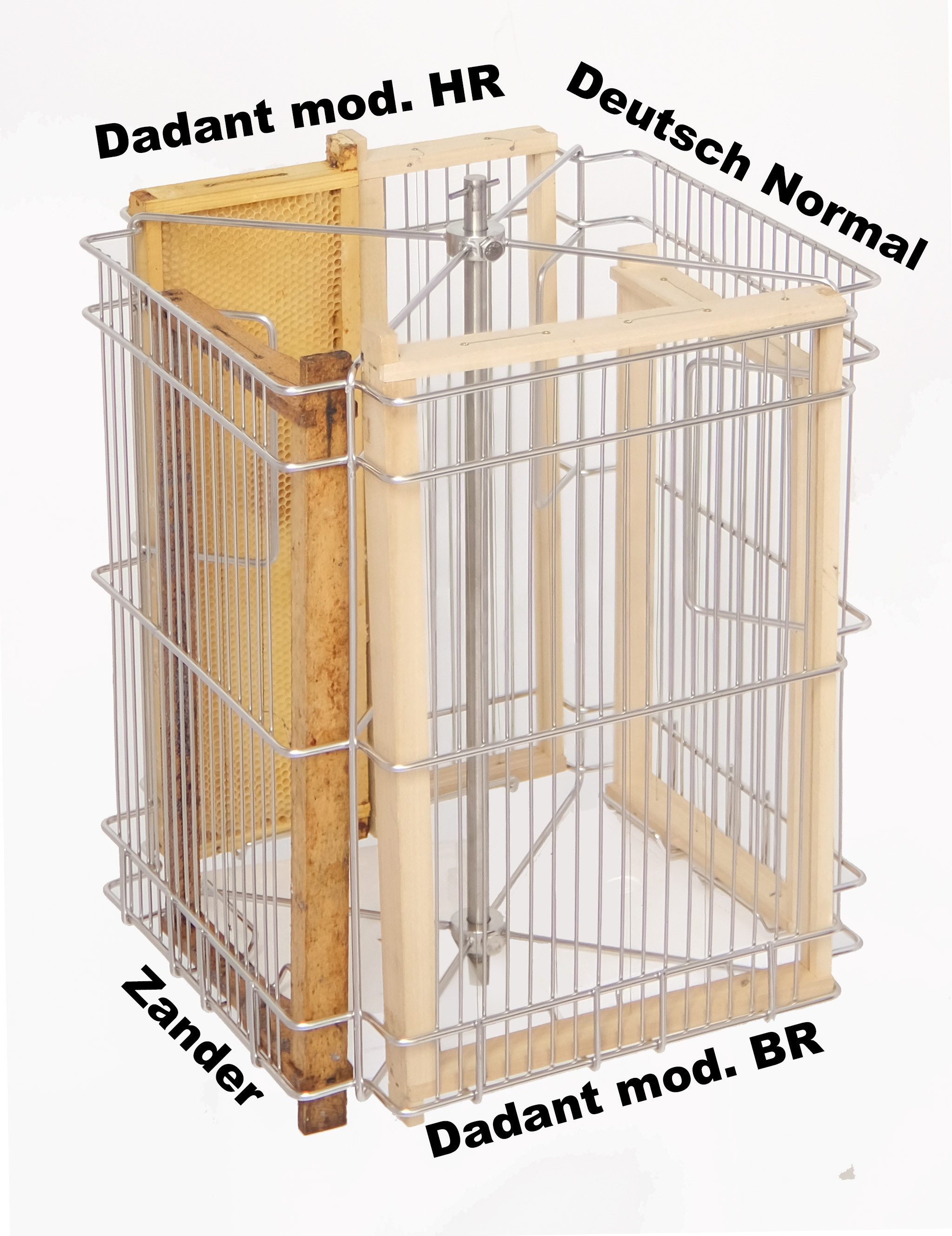 Bienenwagner.de Bienenkiste Honigschleuder 4/8 Waben Edelstahl Motor Deutsch Normal Zander Dadant, Edelstahl