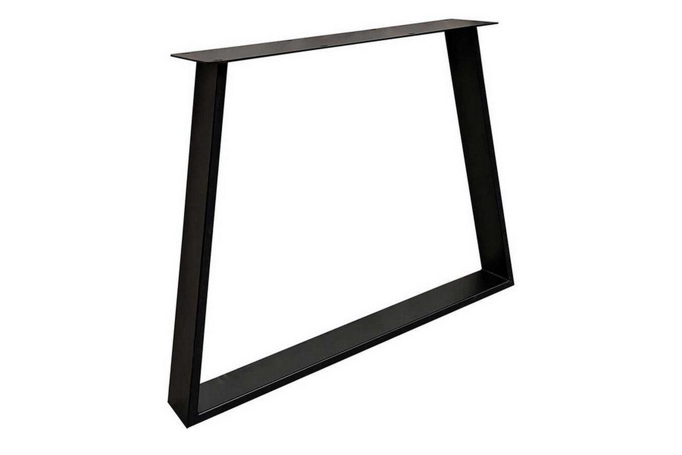 Tischhelden Tischbein Tischgestell Trapez Metall schwarz 2er Set