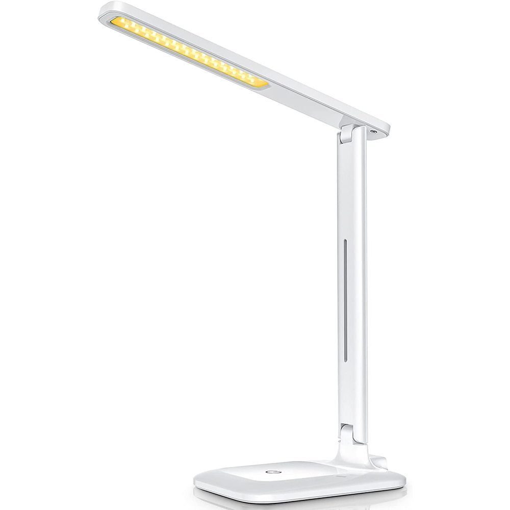 GelldG Schreibtischlampe LED Schreibtischlampe Dimmbar 3 Helligkeiten & 3 Farben, Tischlampe | Tischlampen