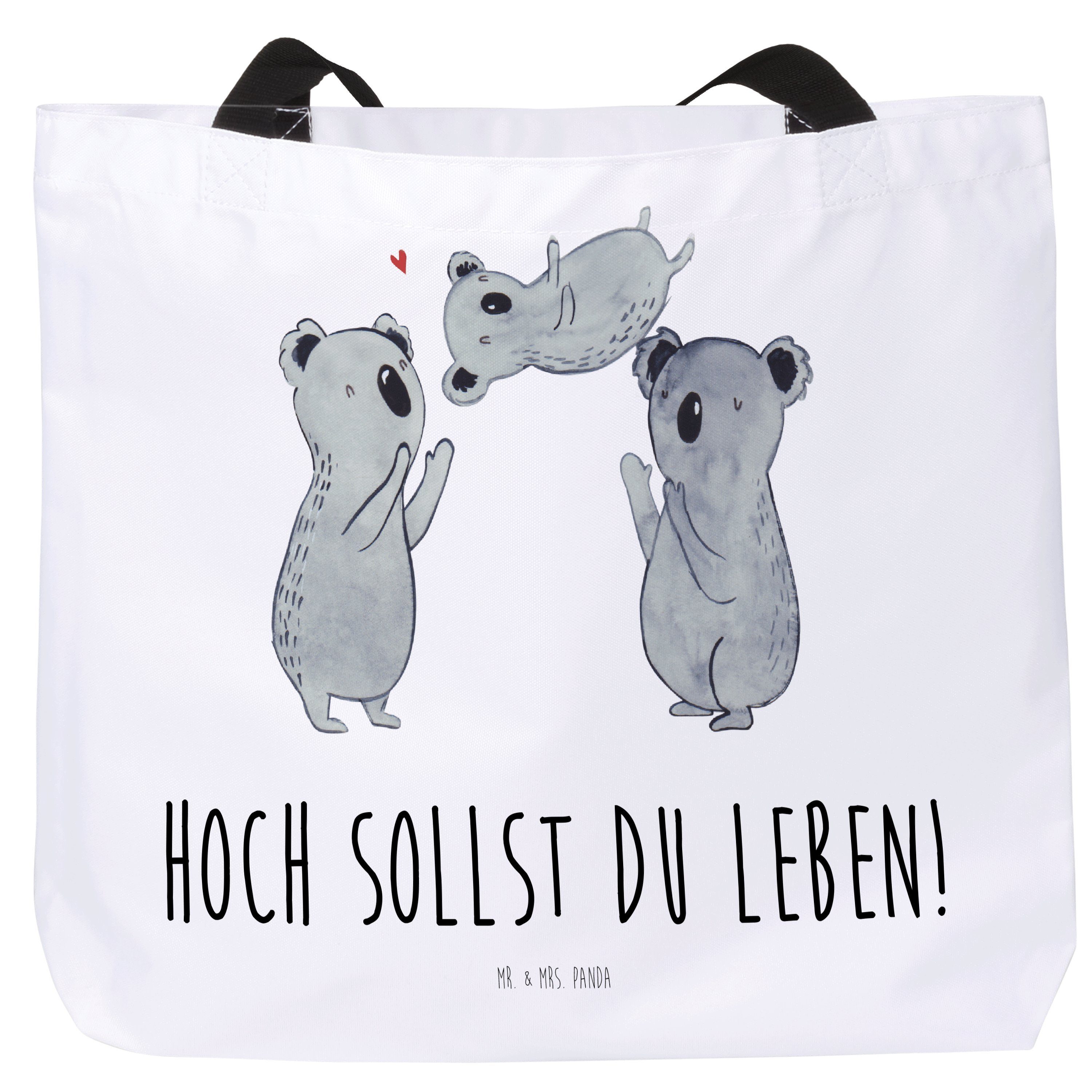 Mr. & Mrs. Panda Shopper Koala Feiern Sich - Weiß - Geschenk, Familie, Einkaufstasche, Einkauf (1-tlg) | Shopper