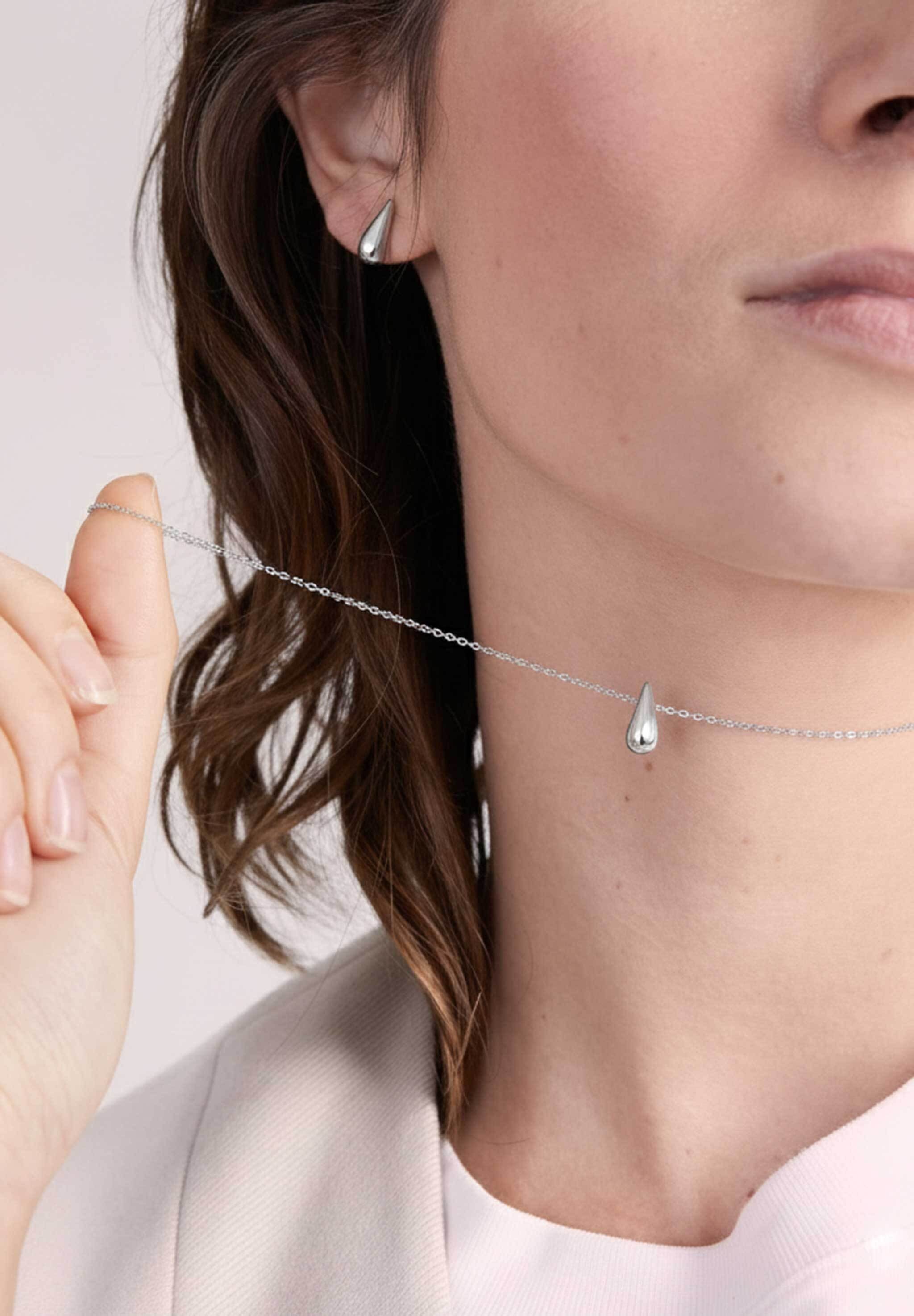 Stilnest Paar Ohrstecker Mini Drop Ohrstecker 925 Sterling Silber