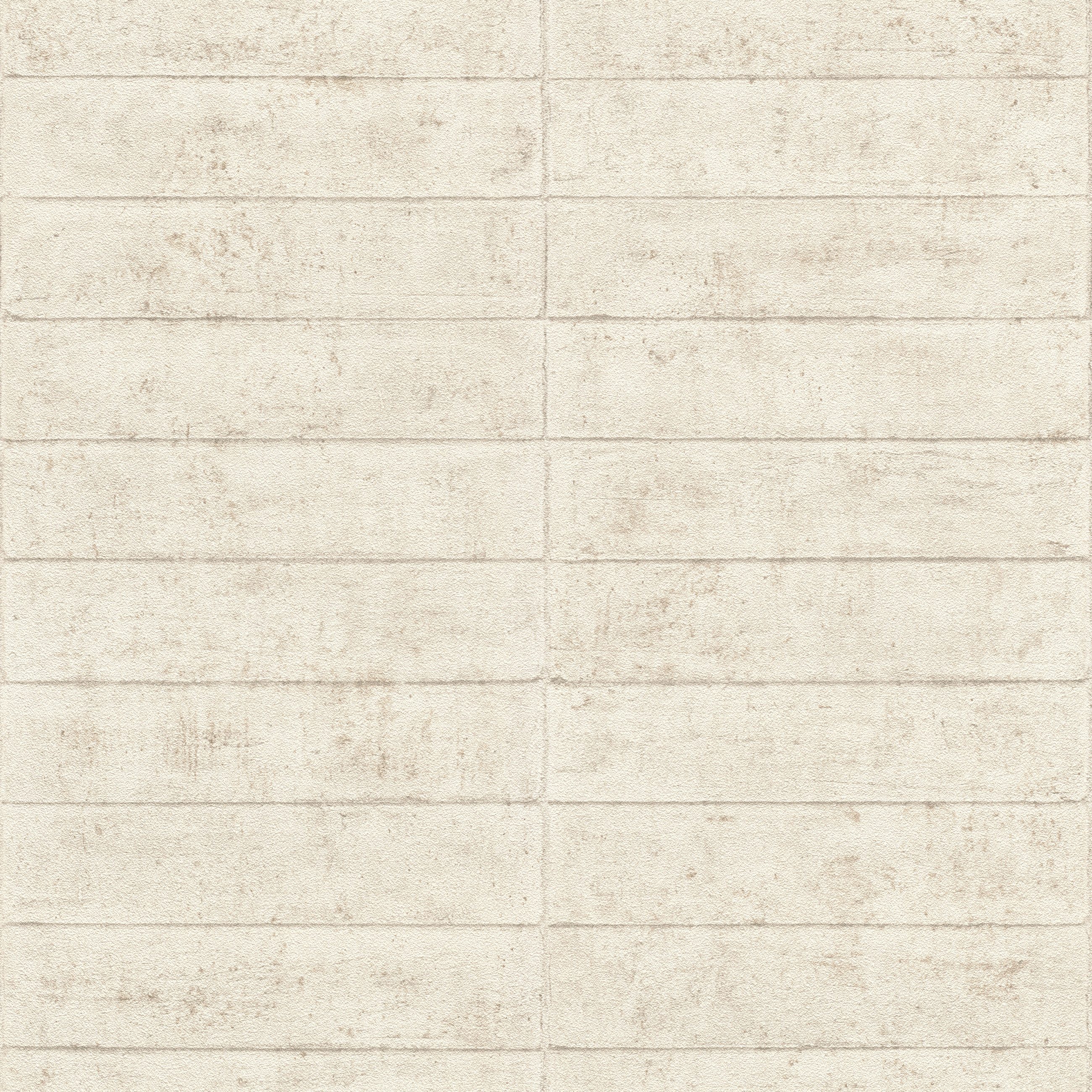 Rasch Vliestapete Steinoptik & Mauerwerk - Vinyltapete Beige, Steinoptik, Betonoptik, (1 Rolle, 1 St., 10,05 m x 0,53 m), Lichtbeständige Farben - Feucht abwischbar - Restlost abziehbar