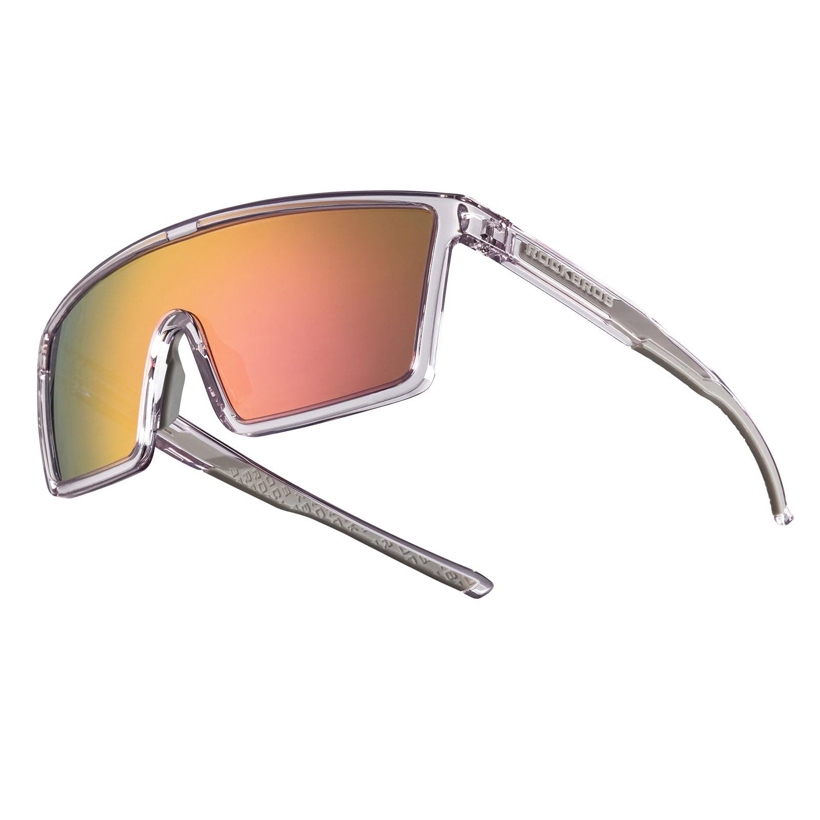 ROCKBROS Fahrradbrille Sportbrille Herren Damen Fahrrad MTB Rennrad Outdoor TR90 Rahmen, selbsttönend, UV400 Schutz, ultraleicht, rutschfest