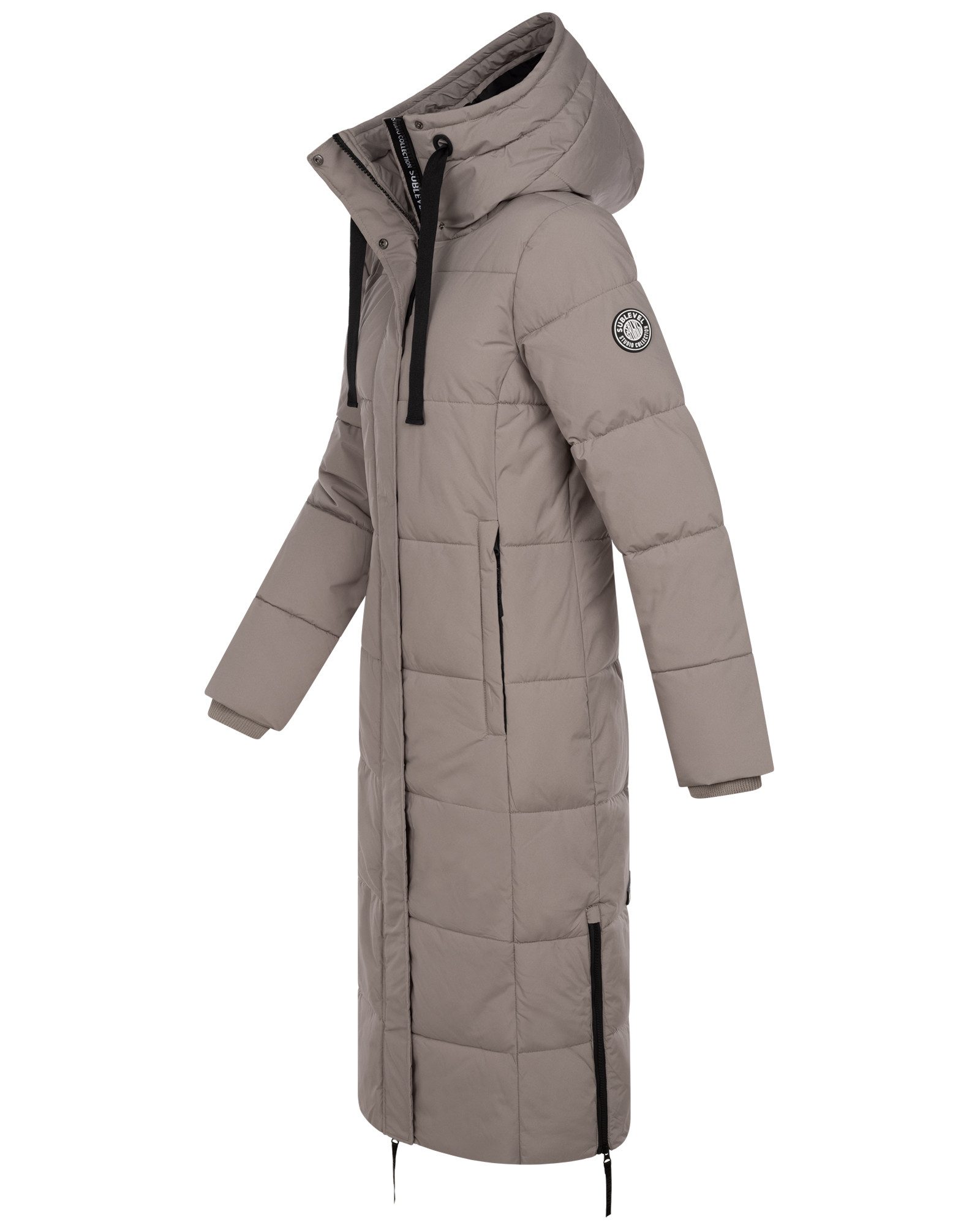 SUBLEVEL Steppmantel Damen Winter Jacke Mantel Parka Steppjacke Steppmantel Extra Lang 124