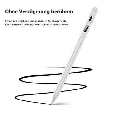REDOM Eingabestift Stift Stylus Pen Touchstift Pencil Touchscreen f. Apple iPad 2018-2023 (Bildschirm Leistungsanzeige, Hochpräzise Handflächenerkennung LED-Anzeige Neigungsempfindlich) Magnetisches Pen Kompatibel mit iPad iPad Pro iPad Mini iPad Air