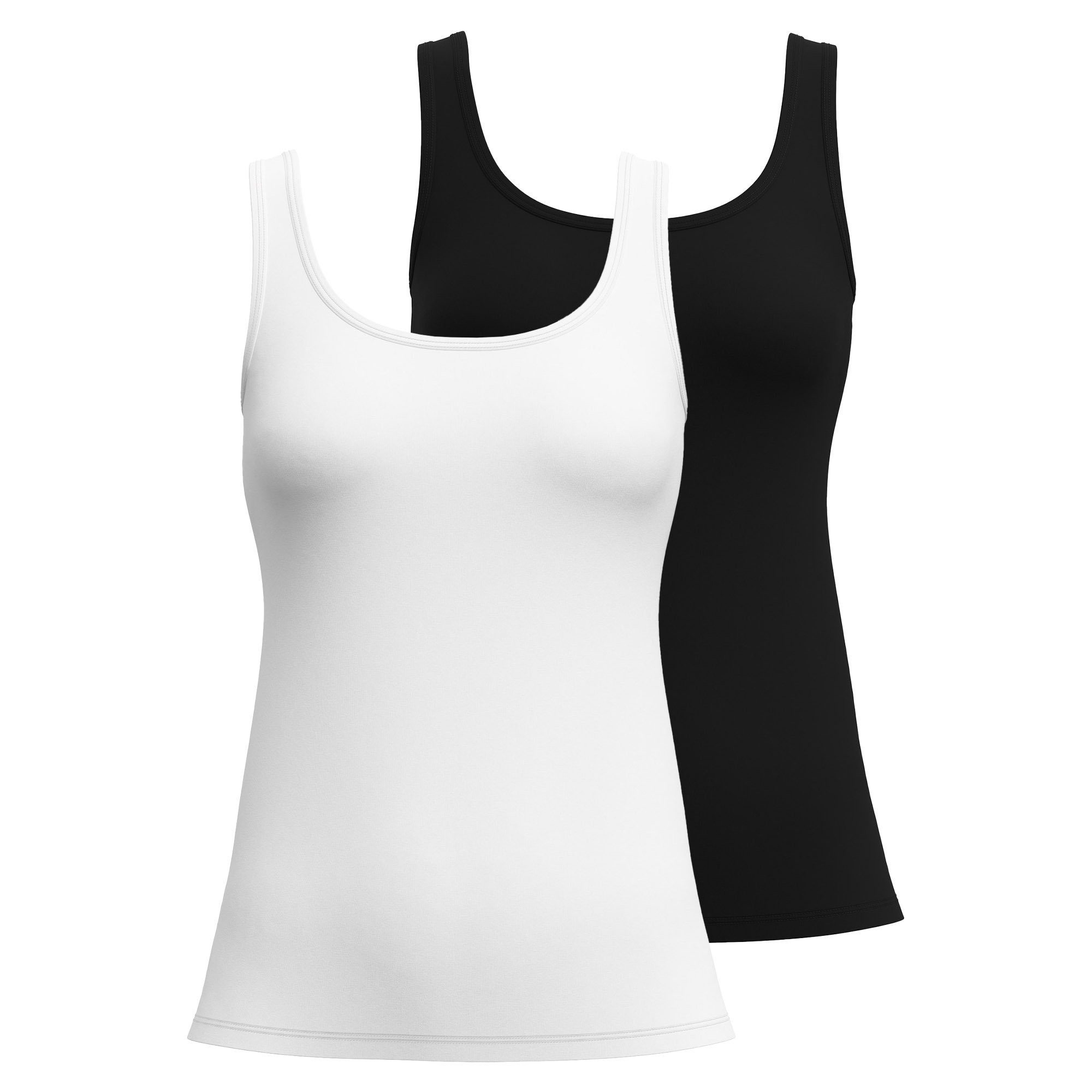 Unterhemd Damen Unterhemd 2er Pack Baumwolle
