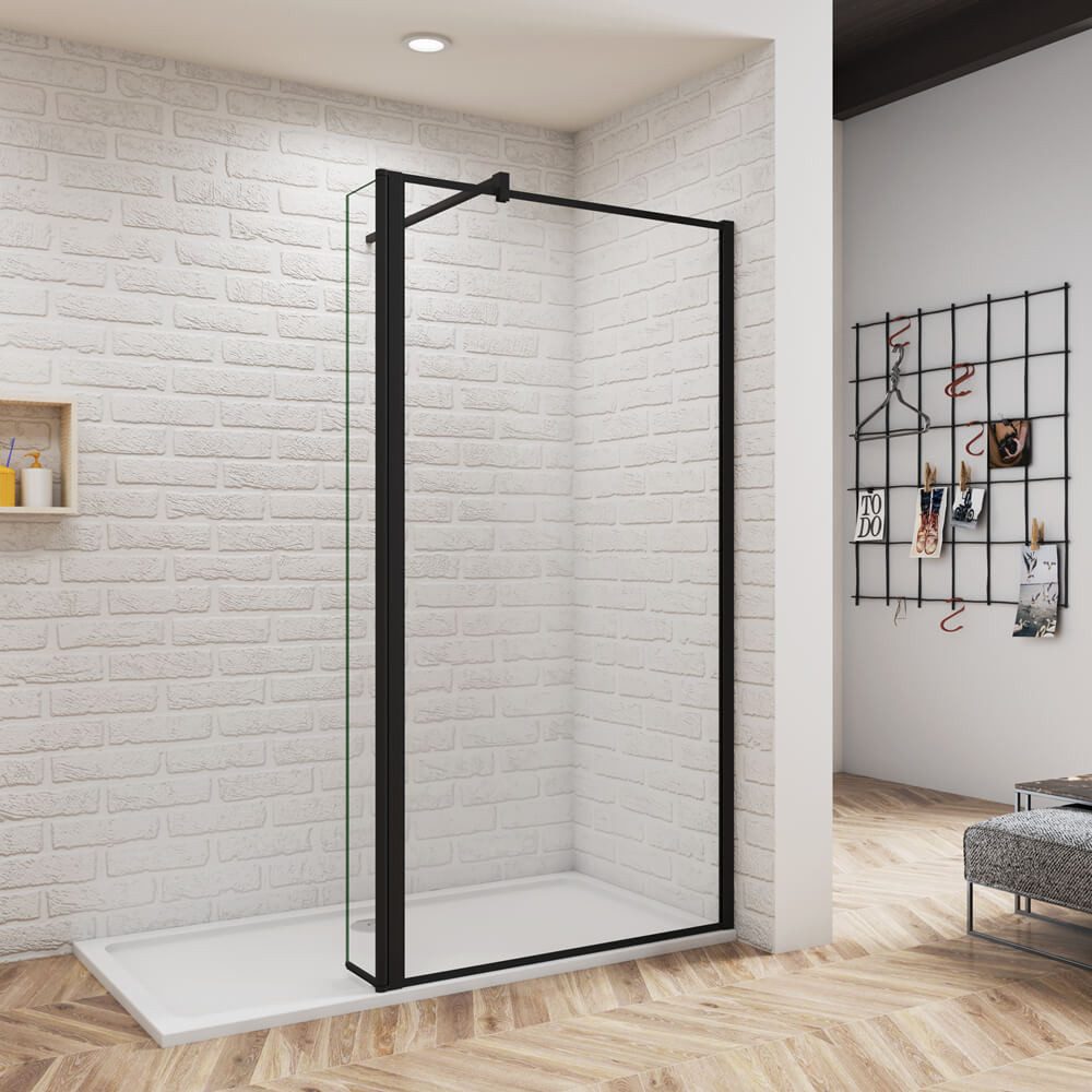 duschspa Duschwand NEU 8mm Nano Glas Glastrennwand Walk in Dusche Duschwand, Einscheibensicherheitsglas, Sicherheitsglas, (Set), Nano Glas