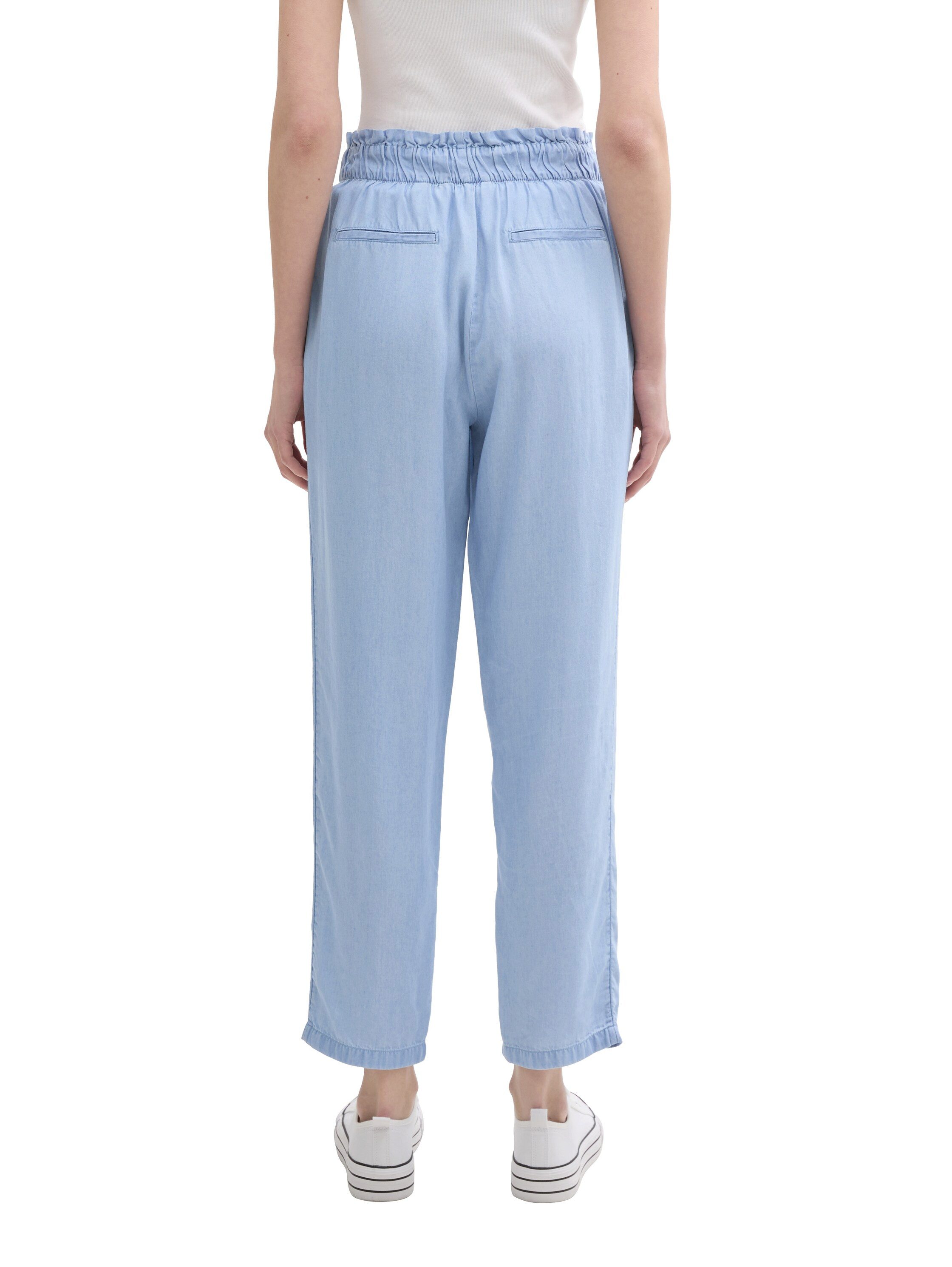 TOM TAILOR Denim Paperbag-Hose mit Bindegürtel günstig online kaufen