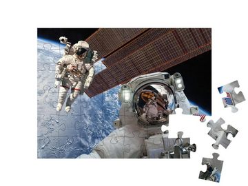 puzzleYOU Puzzle Internationale Raumstation und Astronauten, 48 Puzzleteile, puzzleYOU-Kollektionen Weltraum, Universum