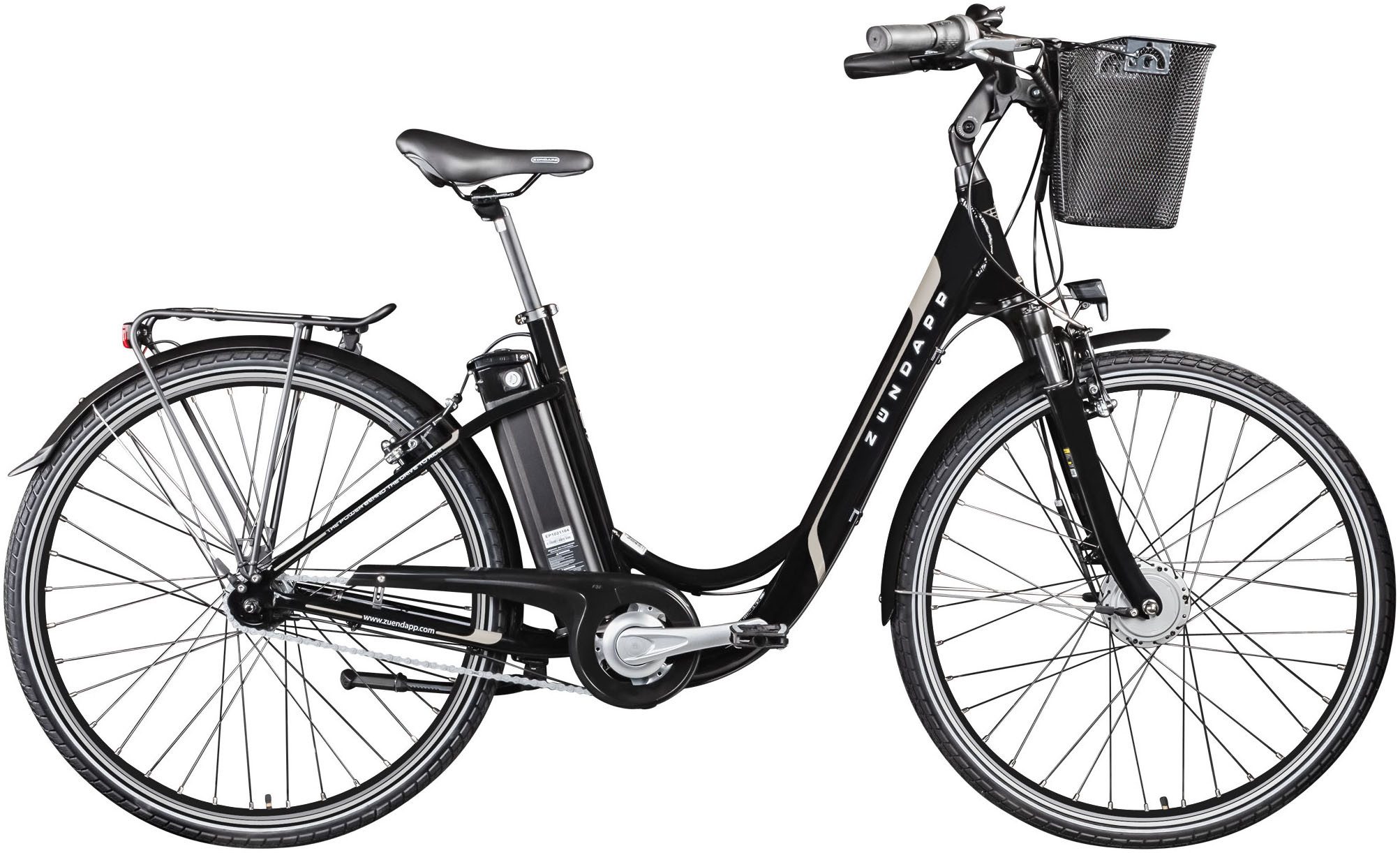 Zündapp E-Bike Cityrad Z517, 7 Gang, Nabenschaltung, Frontmotor, 531 Wh, E Bike Damenfahrrad 28 Zoll 155 - 190 cm mit 7 Gang Nabenschaltung