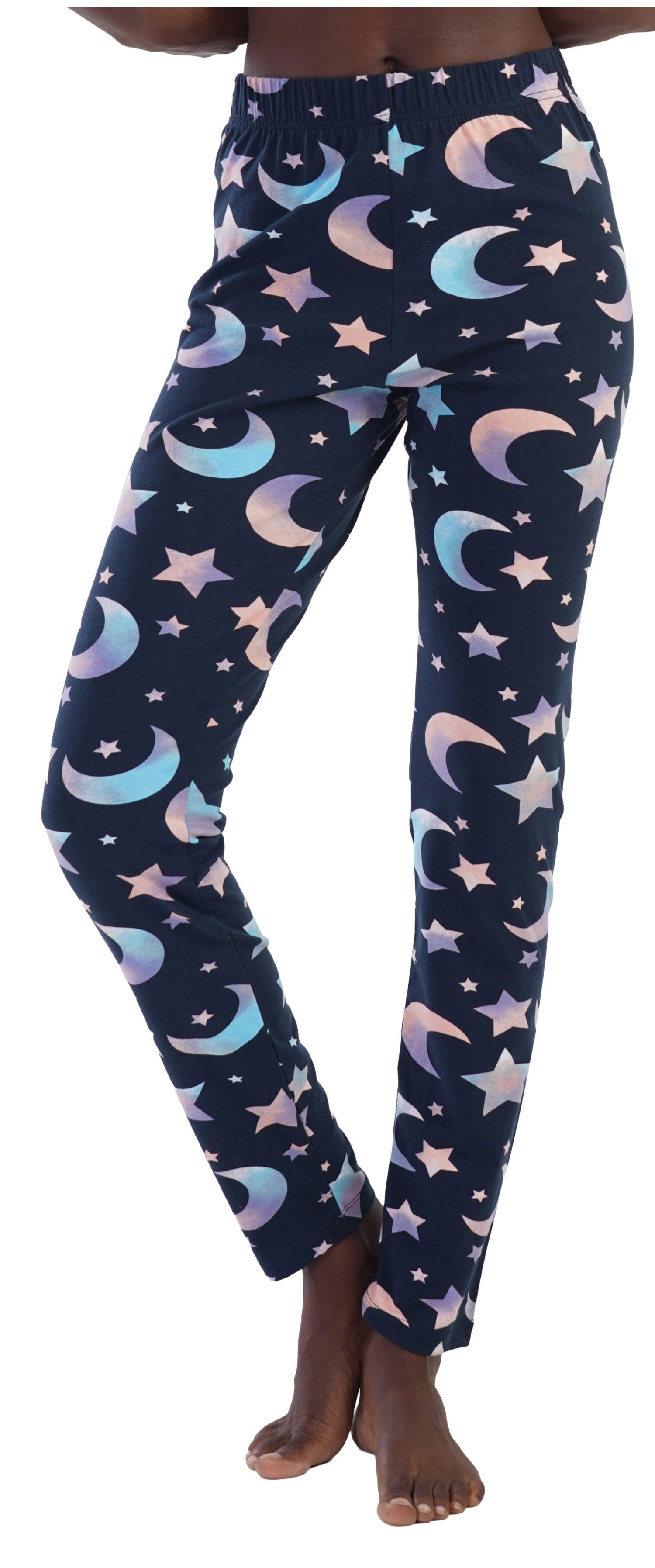 Vienetta Pyjamahose Damen Schlafaanzughose (1-tlg) Baumwolle