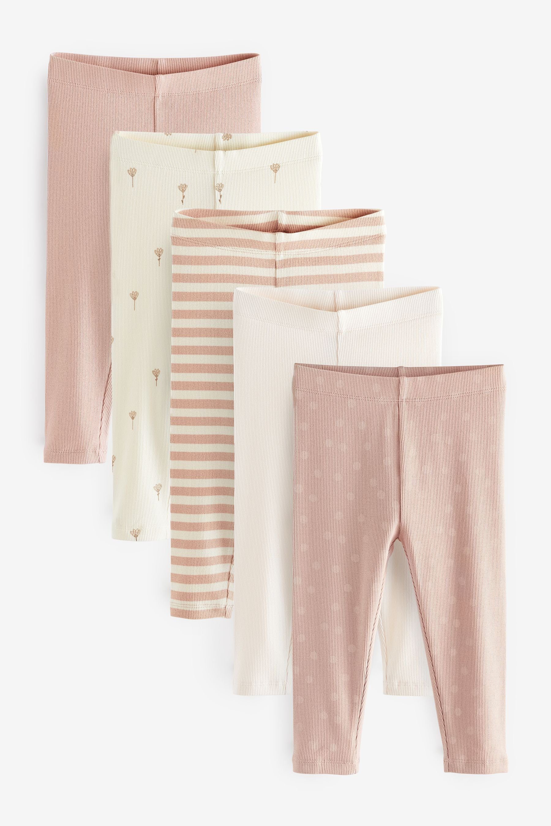 Next Leggings Gerippte Jersey-Leggings im 5er-Pack günstig online kaufen