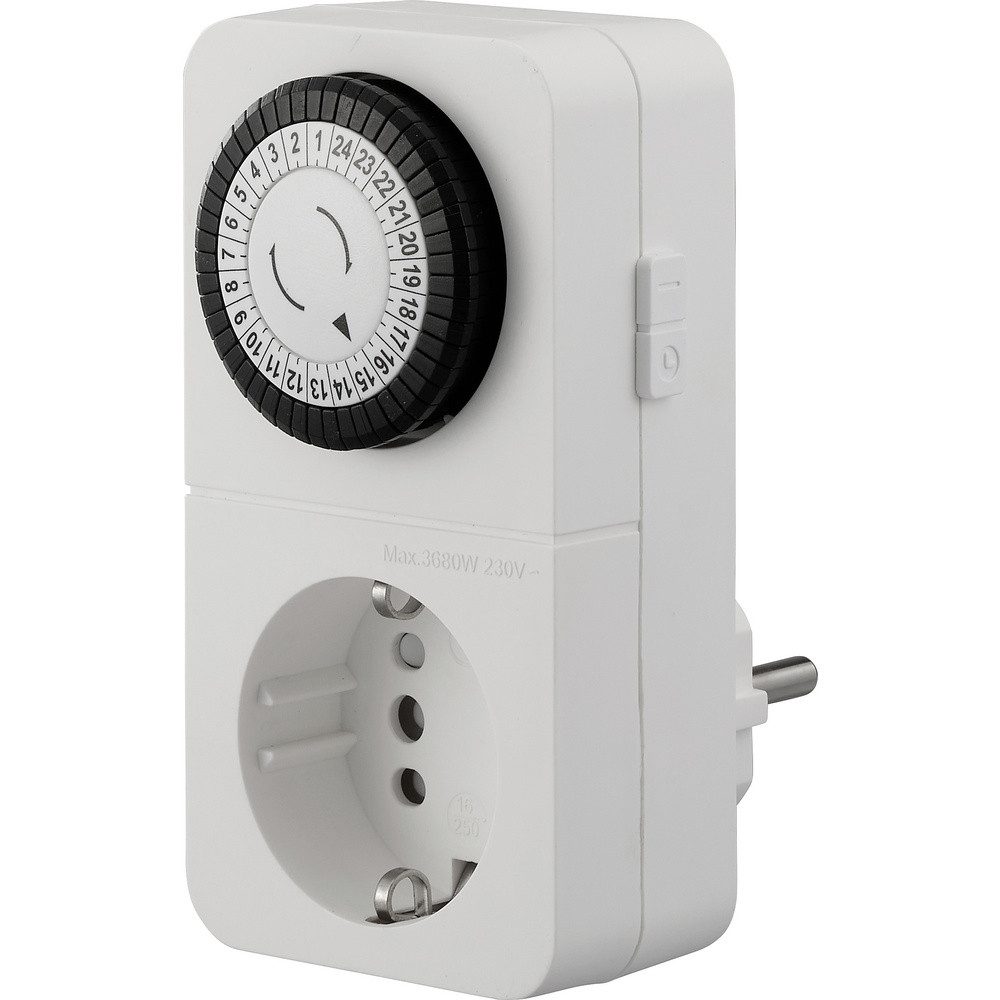 Sygonix Zeitschaltuhr Sygonix SY-6906478 Steckdosen-Timer analog Tagesprogramm 3680 W Dau
