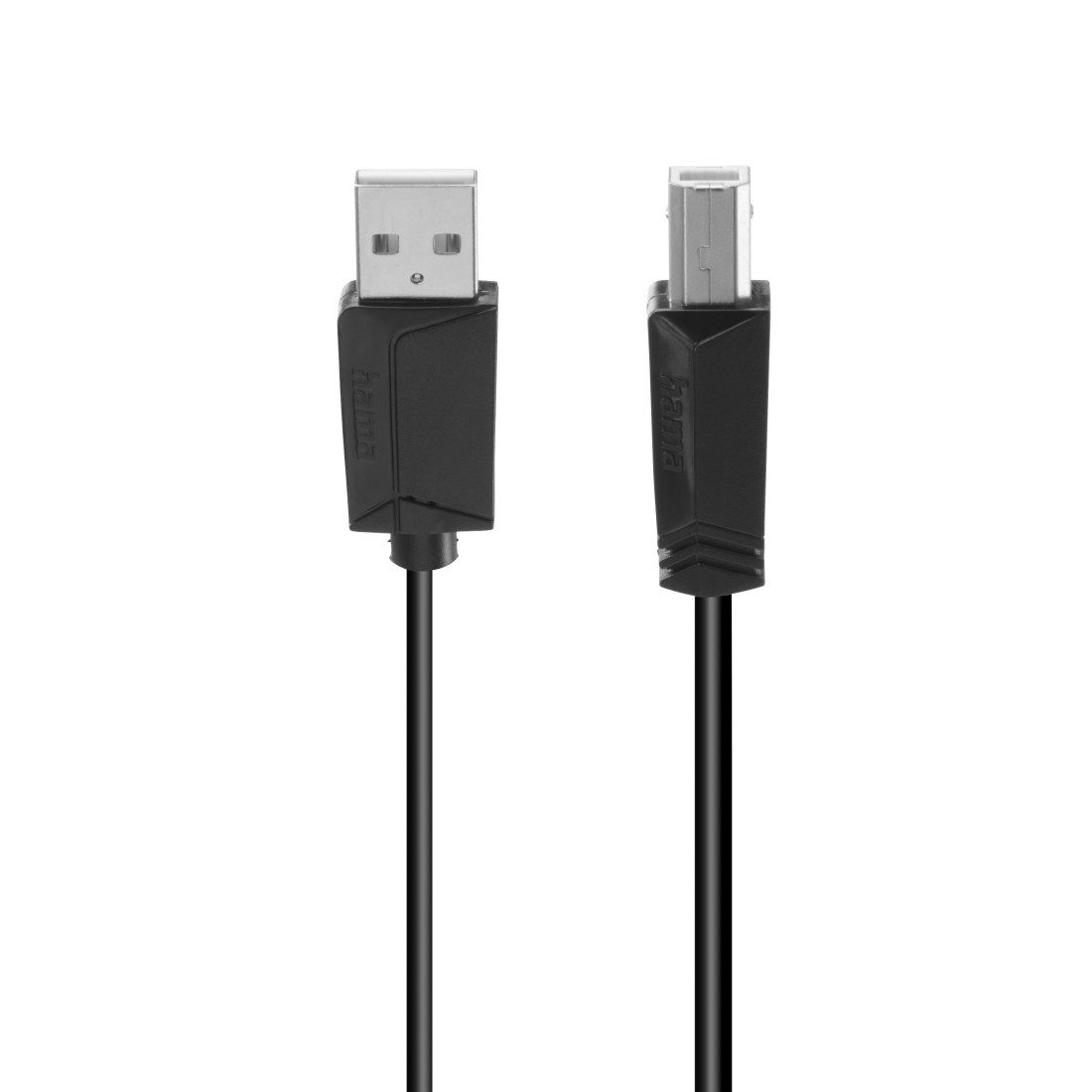 Hama USB-Kabel für PC und Notebook, USB-B auf USB-A, 1,50 - 5 m, Schwarz USB-Kabel, USB Typ B, USB Typ A, (300 cm), 480 Mbit/s, Knickschutz, schnelle und störungsfreie Übertragung von Hama