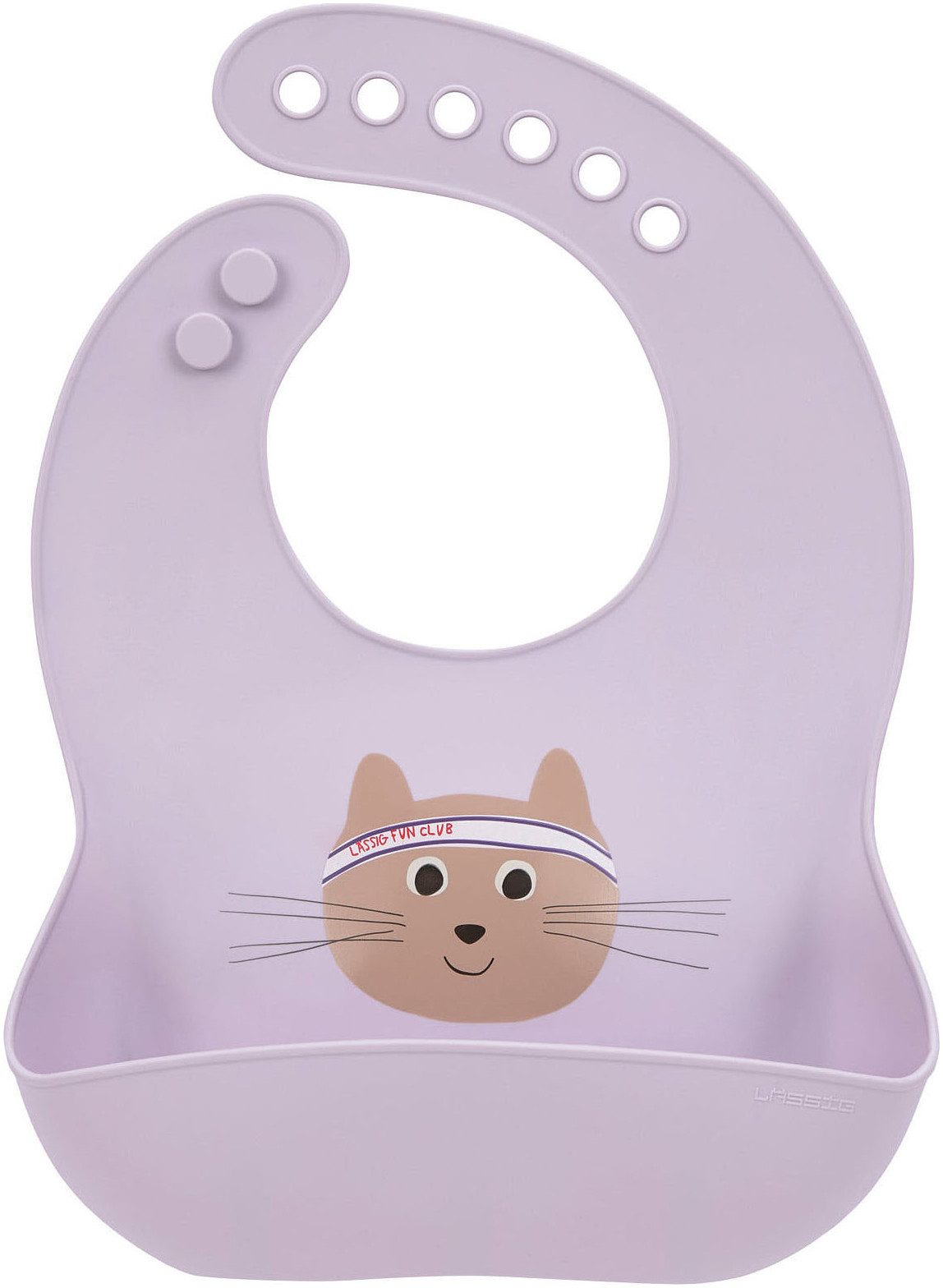 LÄSSIG Lätzchen Tiny Team Cat, Silikon