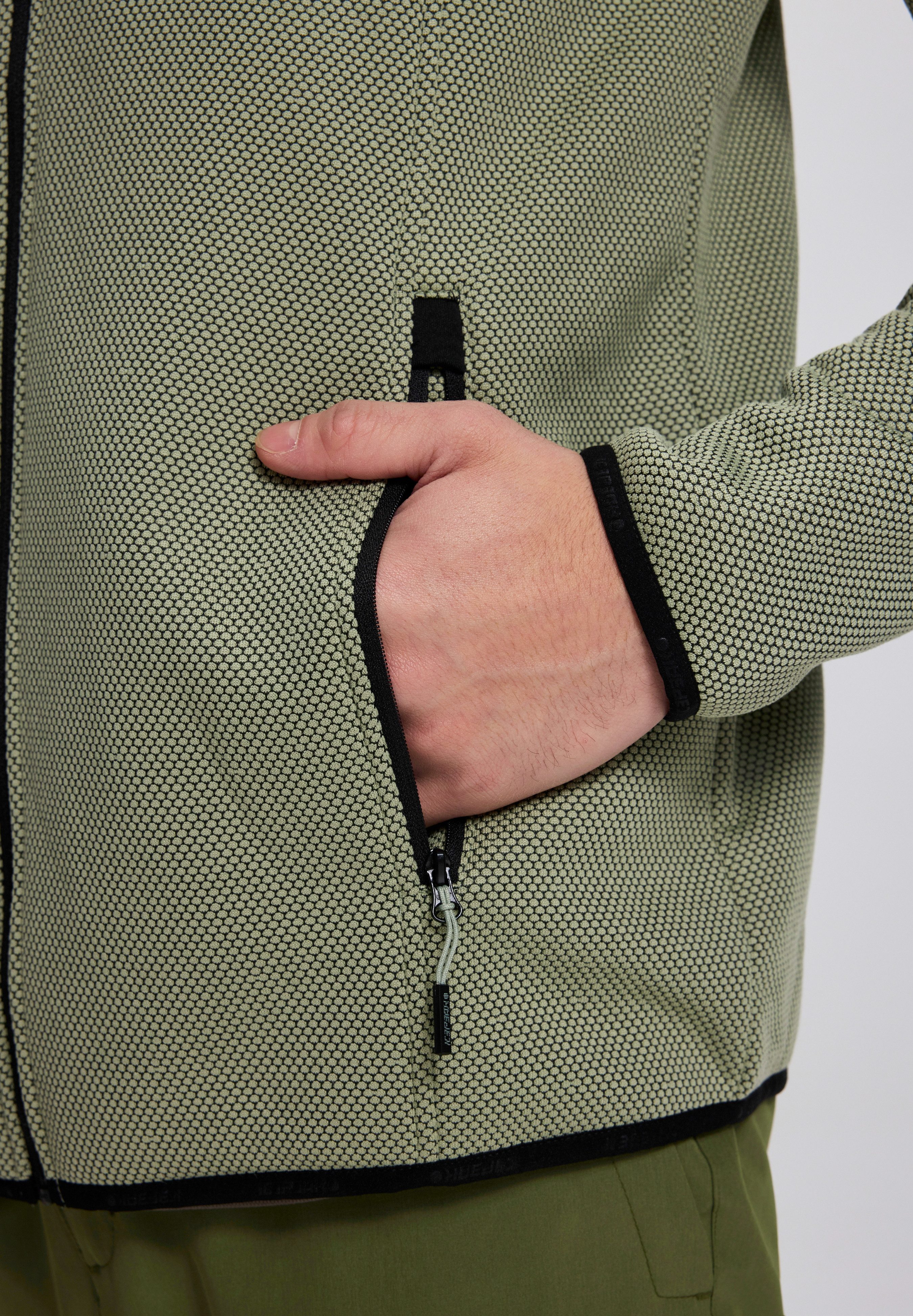 Icepeak Fleecejacke BREDSTEDT sportlicher Stil, mit Stehkragen, mit Reißverschlusstaschen