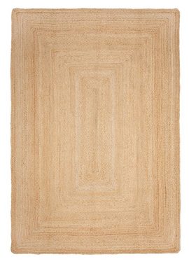 Teppich Naturala, Jute-Teppich, handgefertigt, my home, rechteckig, Höhe: 5 mm, Naturprodukt, Jute, Boho, Wendeteppich, Wohnzimmer, Esszimmer