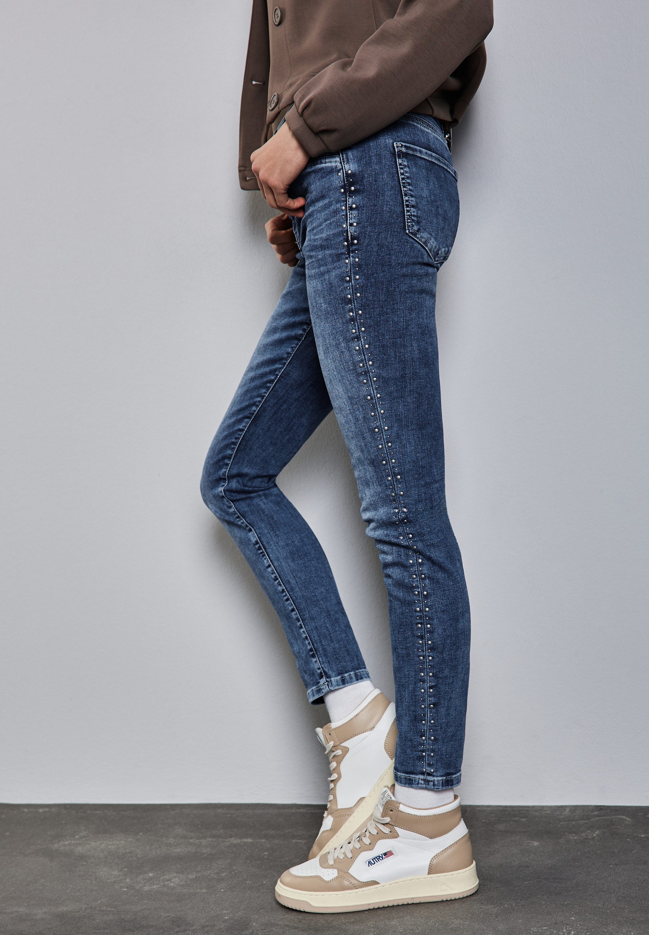 STREET ONE Slim-fit-Jeans Style YORK mit Nieten und Stretch günstig online kaufen