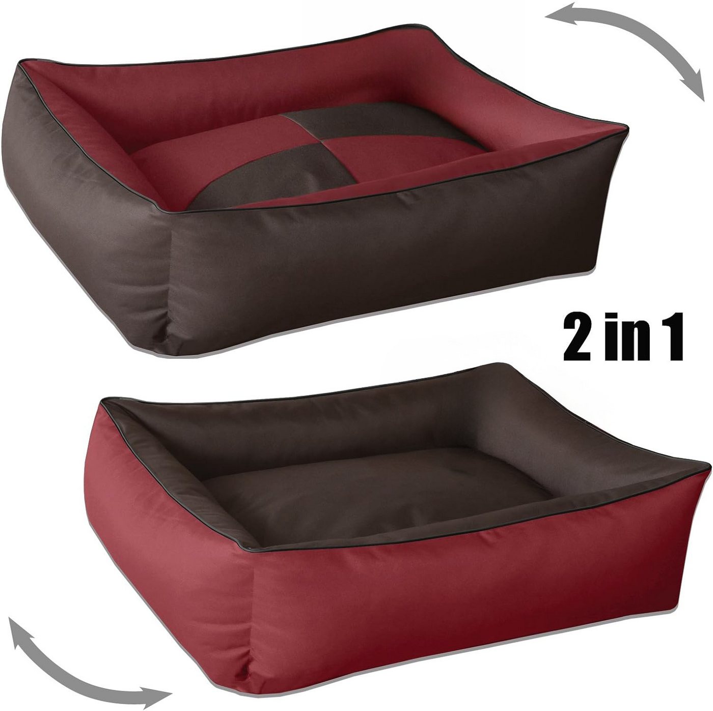 Thumbnail - BedDog Tierbett Hundebett MAX QUATTRO mit Rand, Bezug abnehmbar