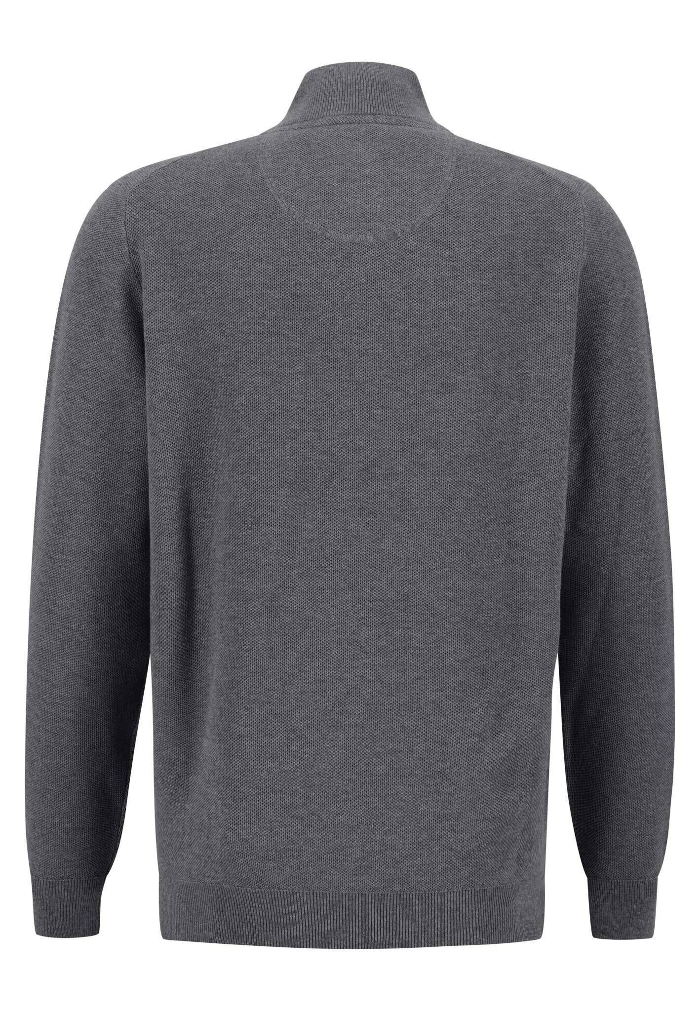 silber (1-tlg) FYNCH-HATTON Strickpullover TROYER (12) Strickpullover Herren