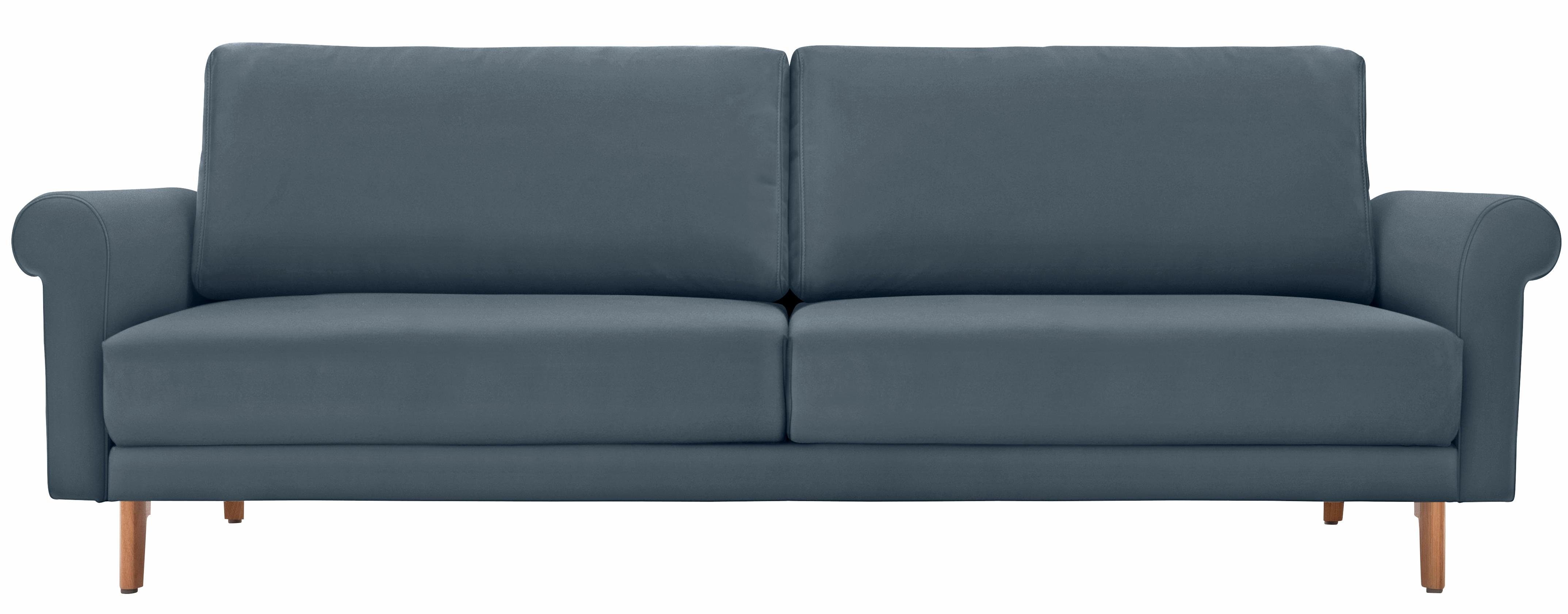 hülsta sofa 3-Sitzer hs.450, modern Landhaus, Breite 208 cm, Füße in Nussbaum
