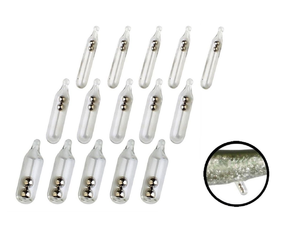 Rasselring Glass Rattle Kit 15 Stück in 3 Größen S, M, L Raubfischangeln Hecht