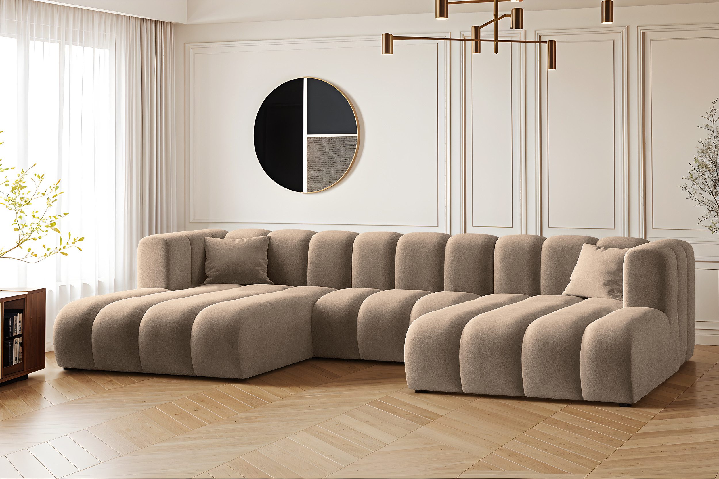 Kaiser Möbel Ecksofa U-from, Sofa Grand modular stoff Salvador und Haga, Zw günstig online kaufen