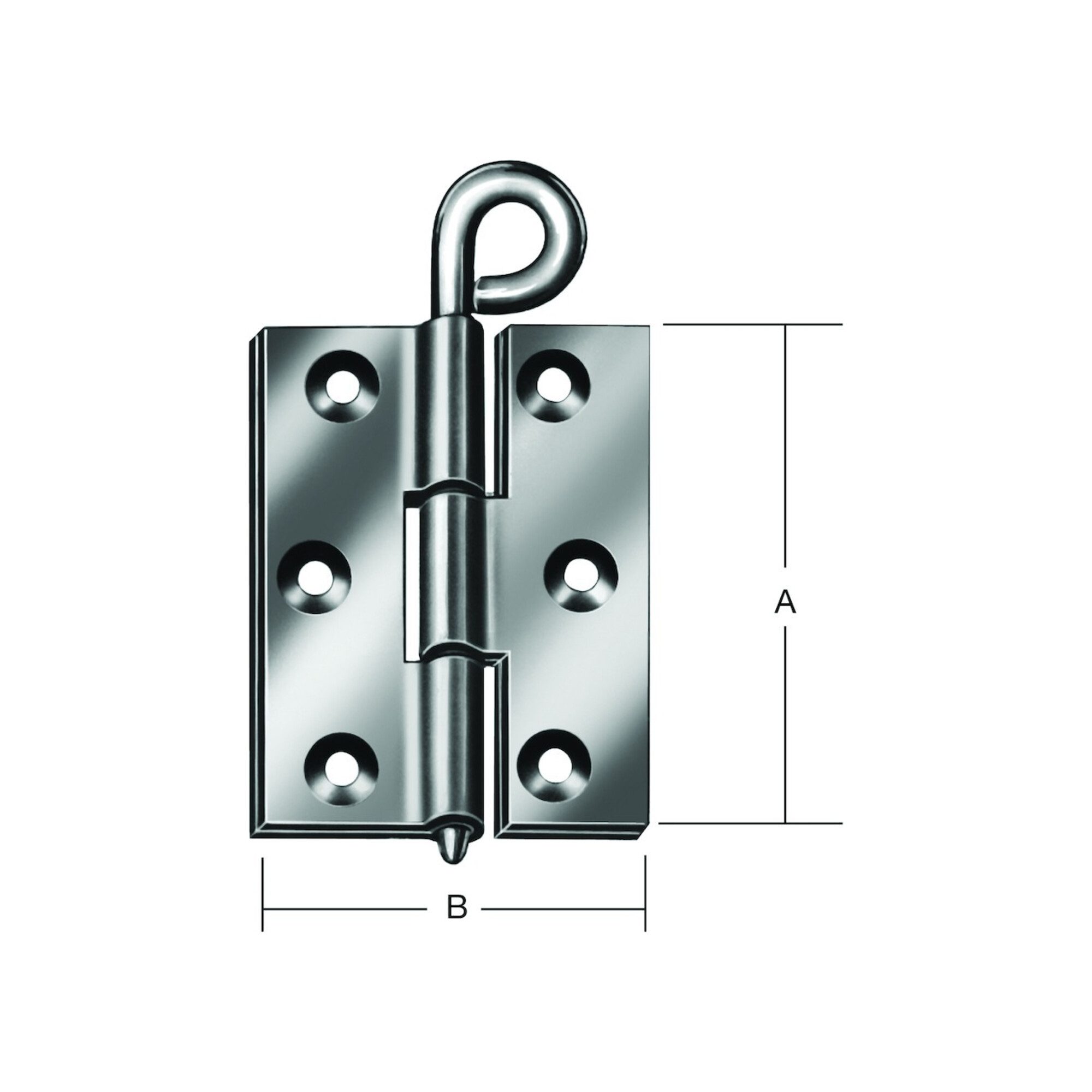 Vormann Möbelbeschlag VORMANN Kulissenscharnier B60xH60mm geschlagen blank