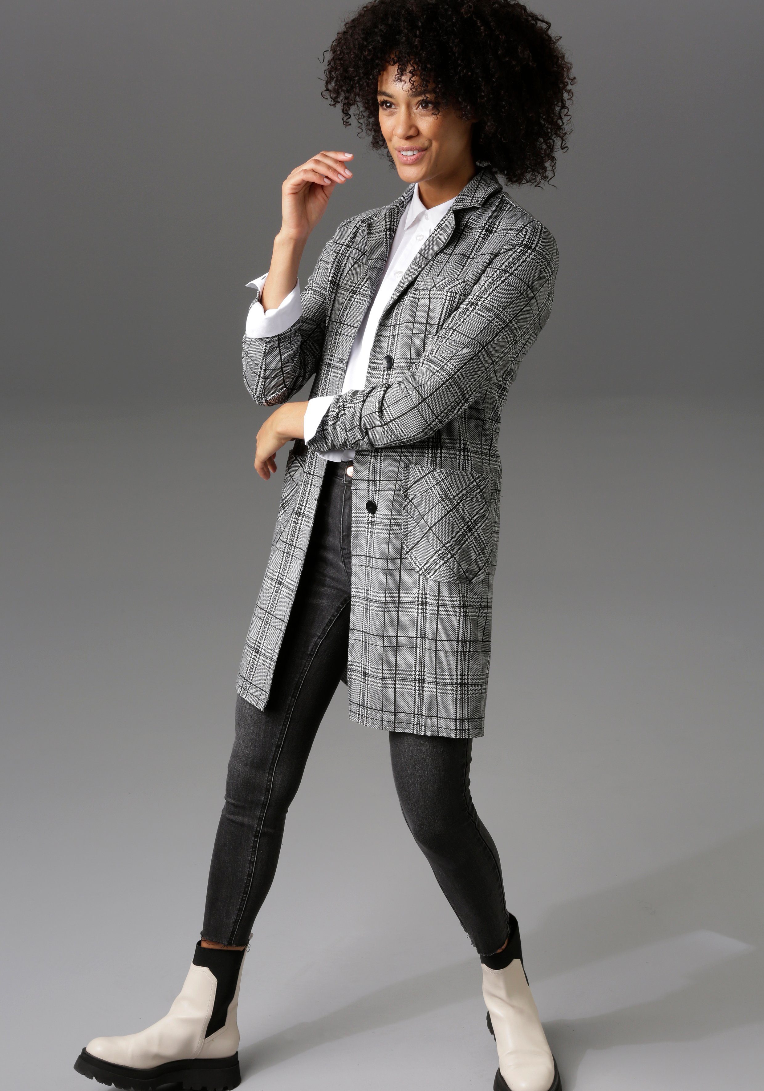 Damen Mäntel Aniston CASUAL Kurzmantel mit Reverskragen