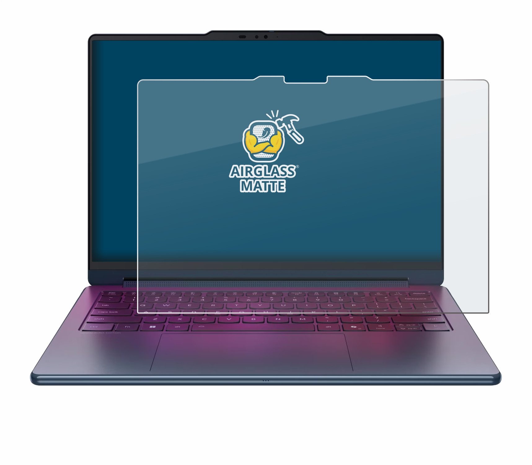 BROTECT Displayschutzglas Folie für Lenovo Yoga 9i 2-in-1 Gen 11 Aura Edition 14", Schutzfolie Glas Panzer Display Schutz matt