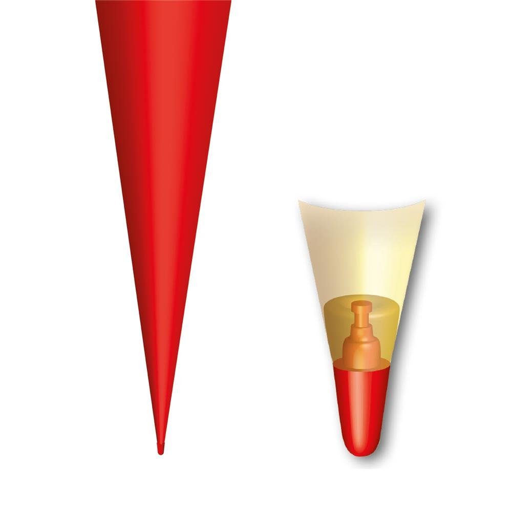 Roth Schultüte Basteltüte 70 cm, rund rot Einschulung Zuckertüte Rot(h)-Spitze Filz-Verschluss – Bild 5 von 5