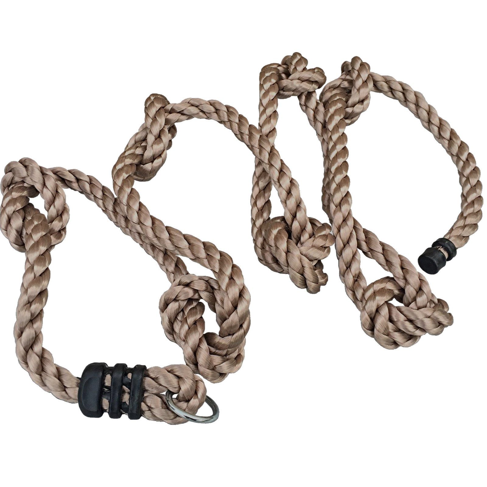 Kletterseil Ø 26mm mit 7 Knoten, 4m lang mit Topring zum Einhängen Kletterseil