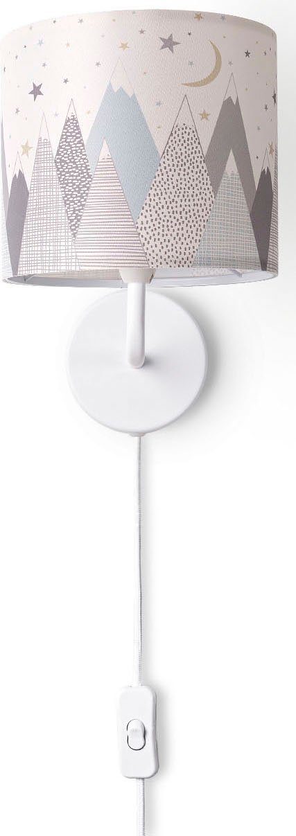 ohne Wandleuchte Kind Leuchtmittel, Cosmo, Mädchen Berge Kinderzimmer Paco Kinderlampe Luca Jungen Mond Wandleuchte Home