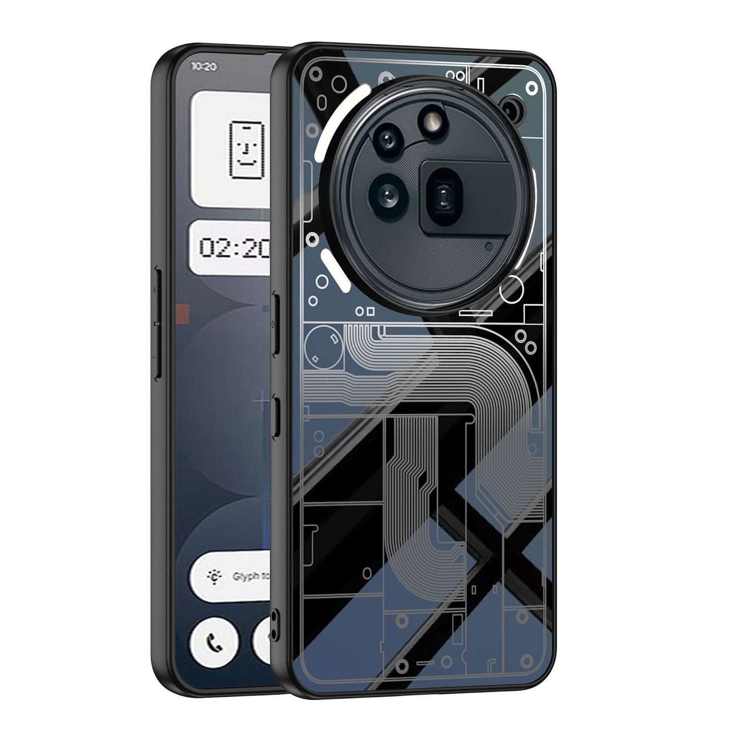 Wigento Handyhülle Für Nothing Phone 3a Pro GKK Skin Feel Design TPU Schutz Hülle Schwarz, Skin Feel Hülle mit Anti-Fingerprint AG Oberfläche