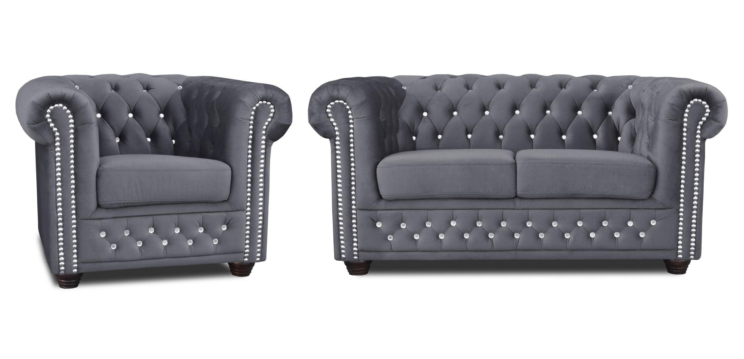 Xlmoebel Chesterfield-Sofa Elegantes Chesterfield-Sofa in edler Polsterung mit Knöpfen, Hergestellt in Europa