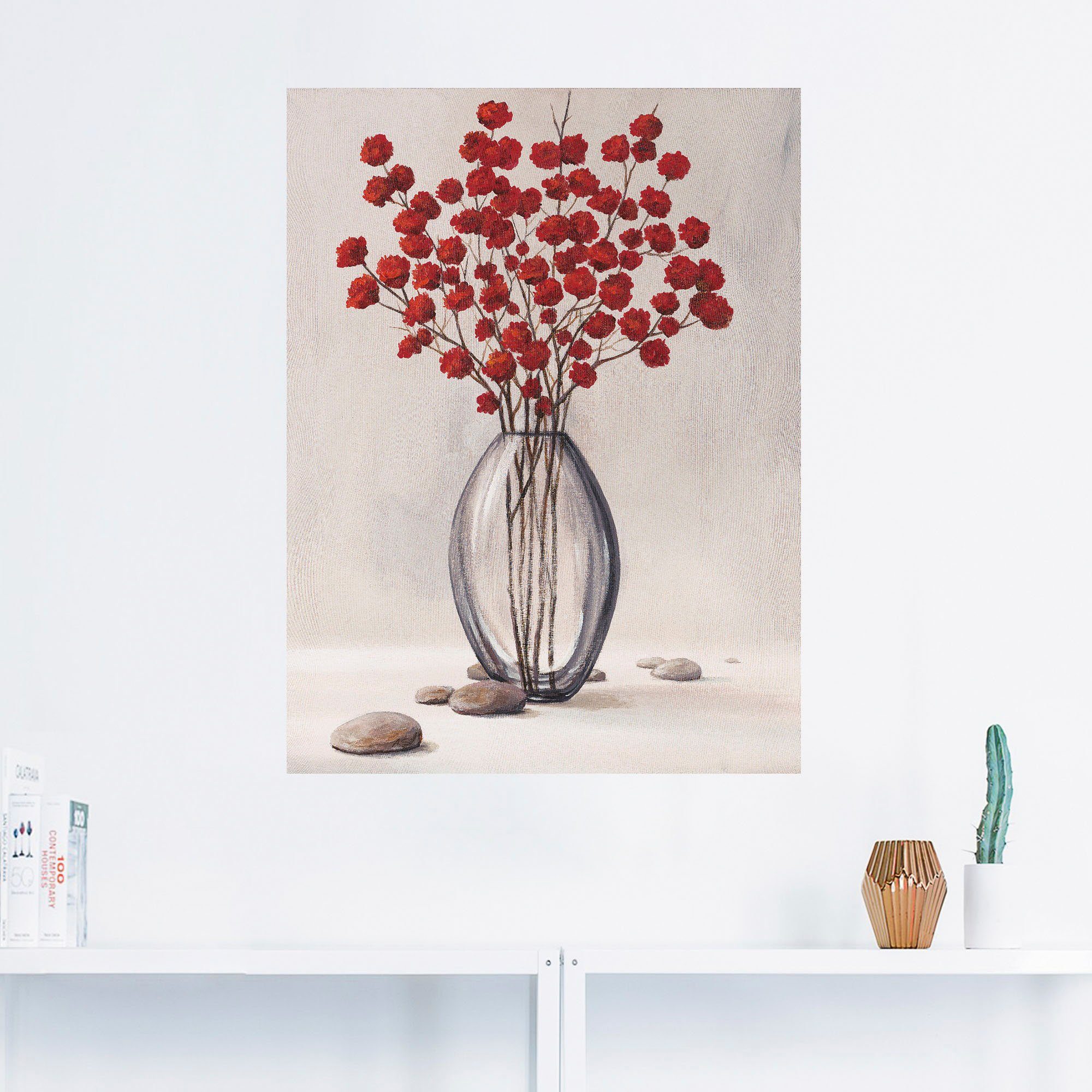 Artland Wandbild »Dekorative rote Herbstblumen«, Blumenbilder (1 Stück), in vielen Größen & Produktarten - Alubild / Outdoorbild für den Außenbereich, Leinwandbild, Poster, Wandaufkleber / Wandtattoo auch für Badezimmer geeignet-HomeTrends