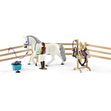 Schleich® Spielfigur Schleich 42389 Reitschule mit Reiterinnen und Pferden, ab 5 Jahren, HO, (Spar-Set)