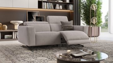 Sofanella 2-Sitzer Sofanella Stoffgarnitur ALESSO 2-Sitzer Couch Relaxsofa in Creme