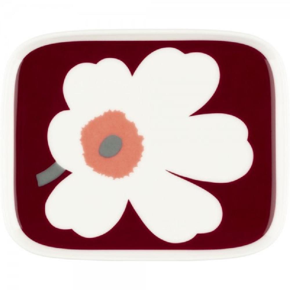 Marimekko Speiseteller Teller Oiva Unikko Juhla White Dark Cherry Ash Grey (15x12cm)