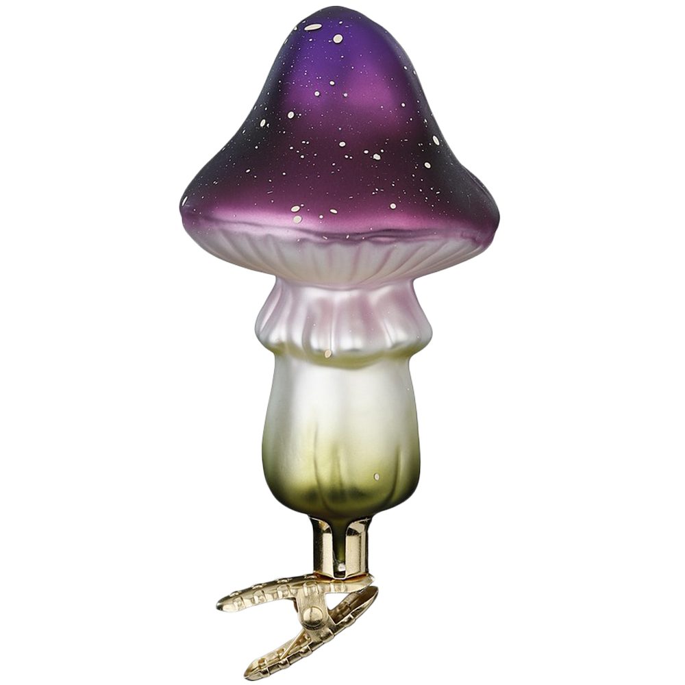 INGE-GLAS® Christbaumschmuck Täubling Pilz 11cm (1-tlg), mundgeblasen, handbemalt