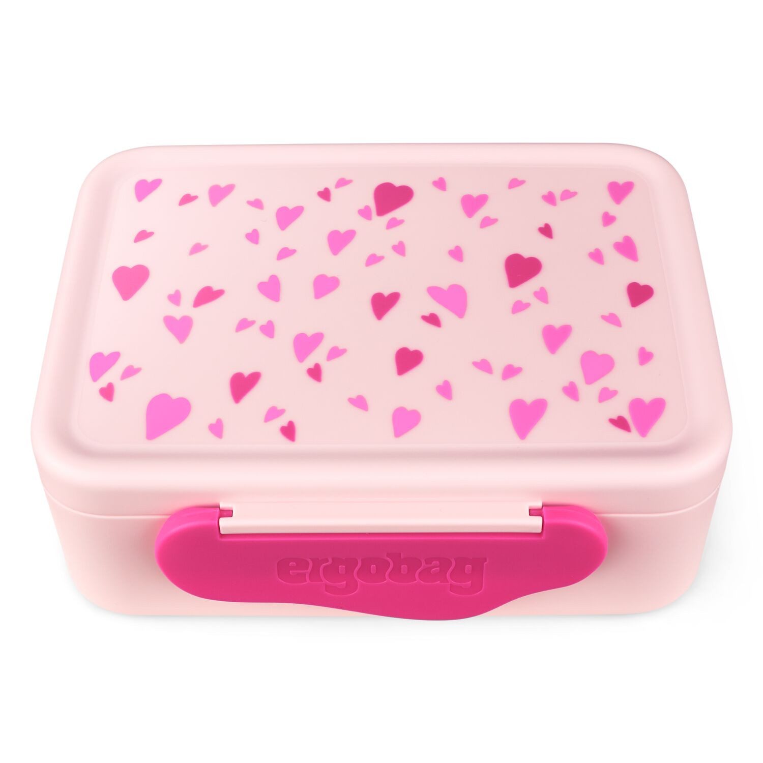 ergobag Trinkflasche Kunststoff Brotdose Herzen, Brotbox, Lunchbox, Pausenbox, Snackbox